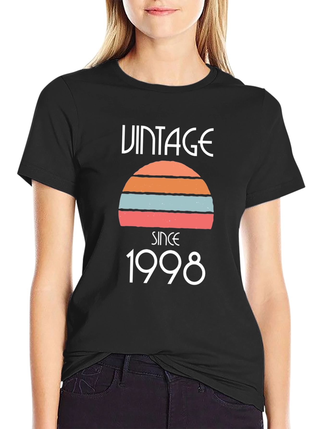 Black Vintage Since 1998 Graphic Tee view 2