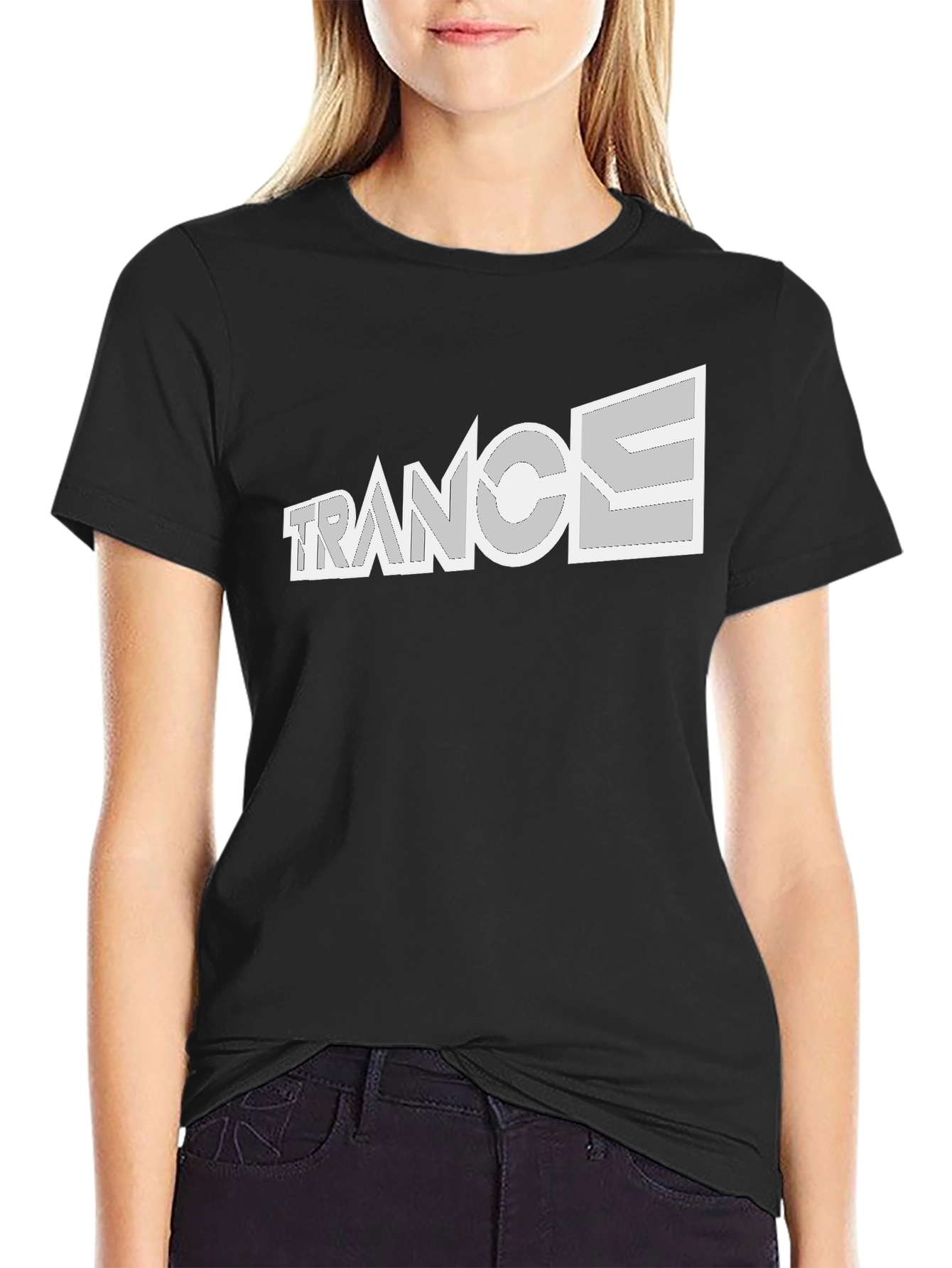Black Trance Music Black T-Shirt - EDM Rave Party Tee view 2