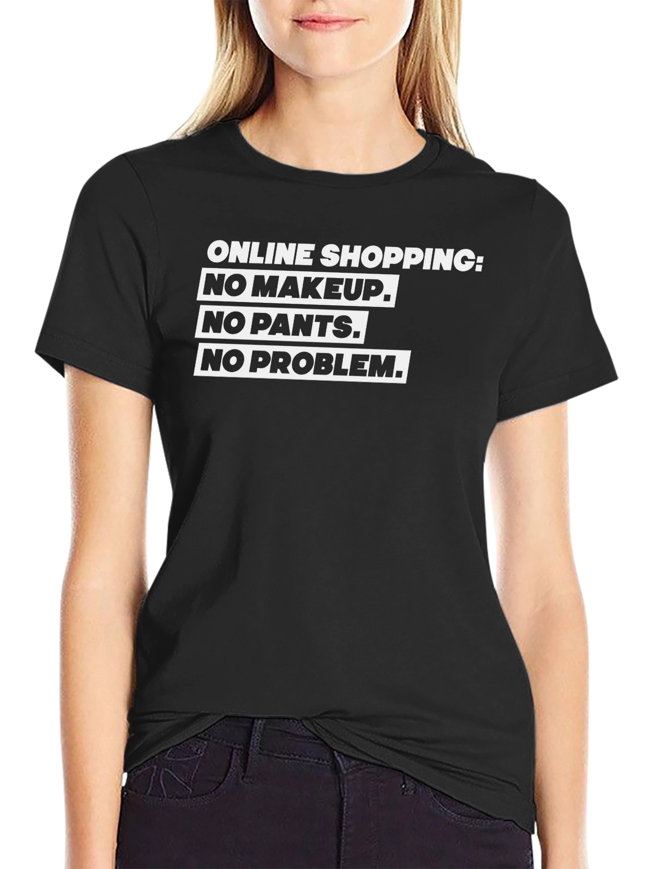 Black Online Shopping Humor T-Shirt view 2