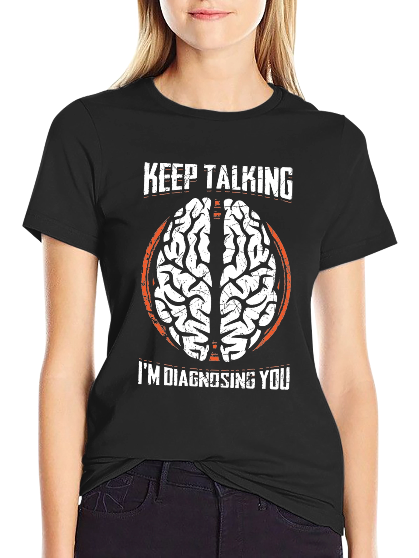 Black Keep Talking I'm Diagnosing You T-Shirt view 2