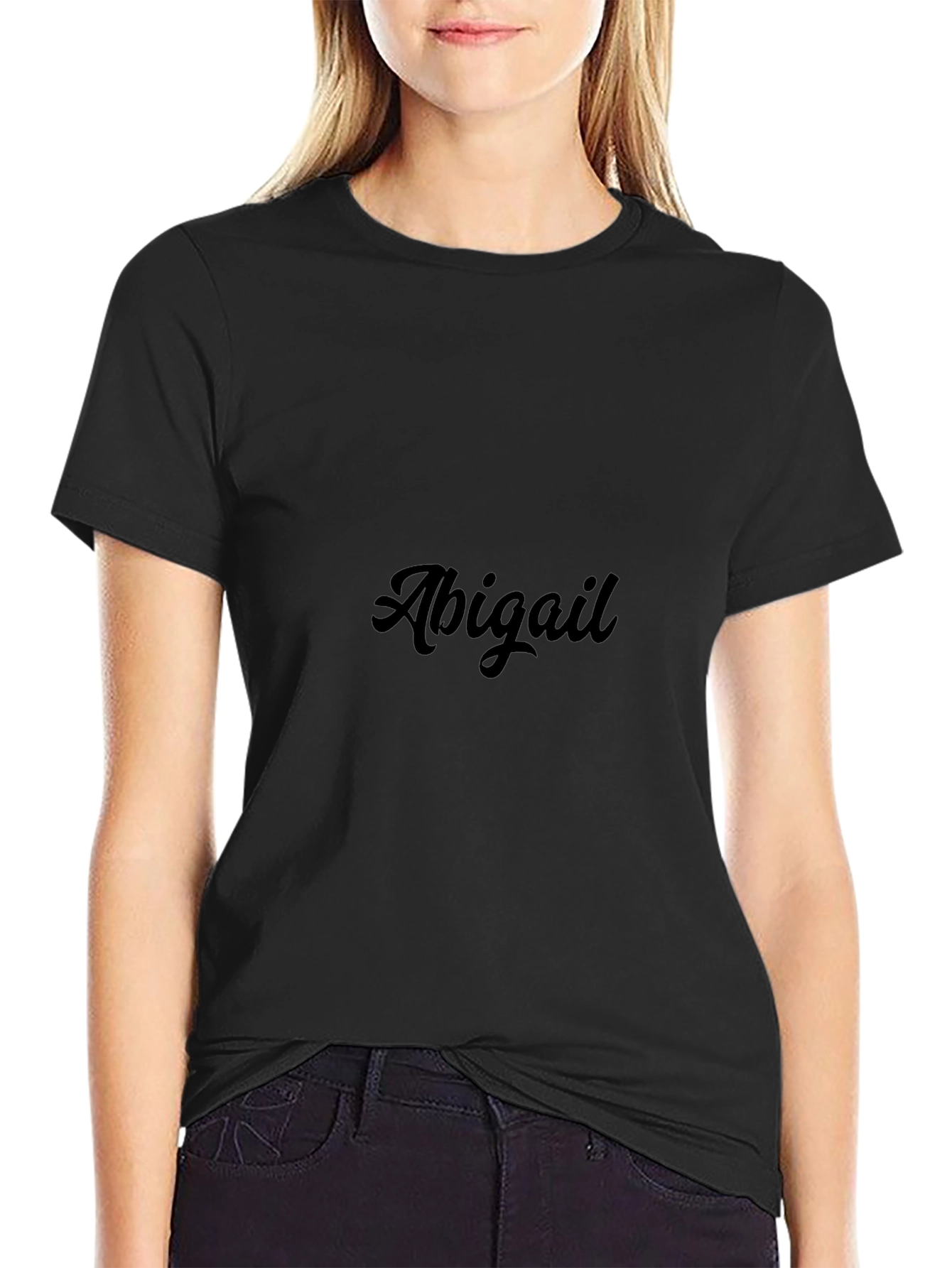 Personalized Abigail Black T-Shirt - 2