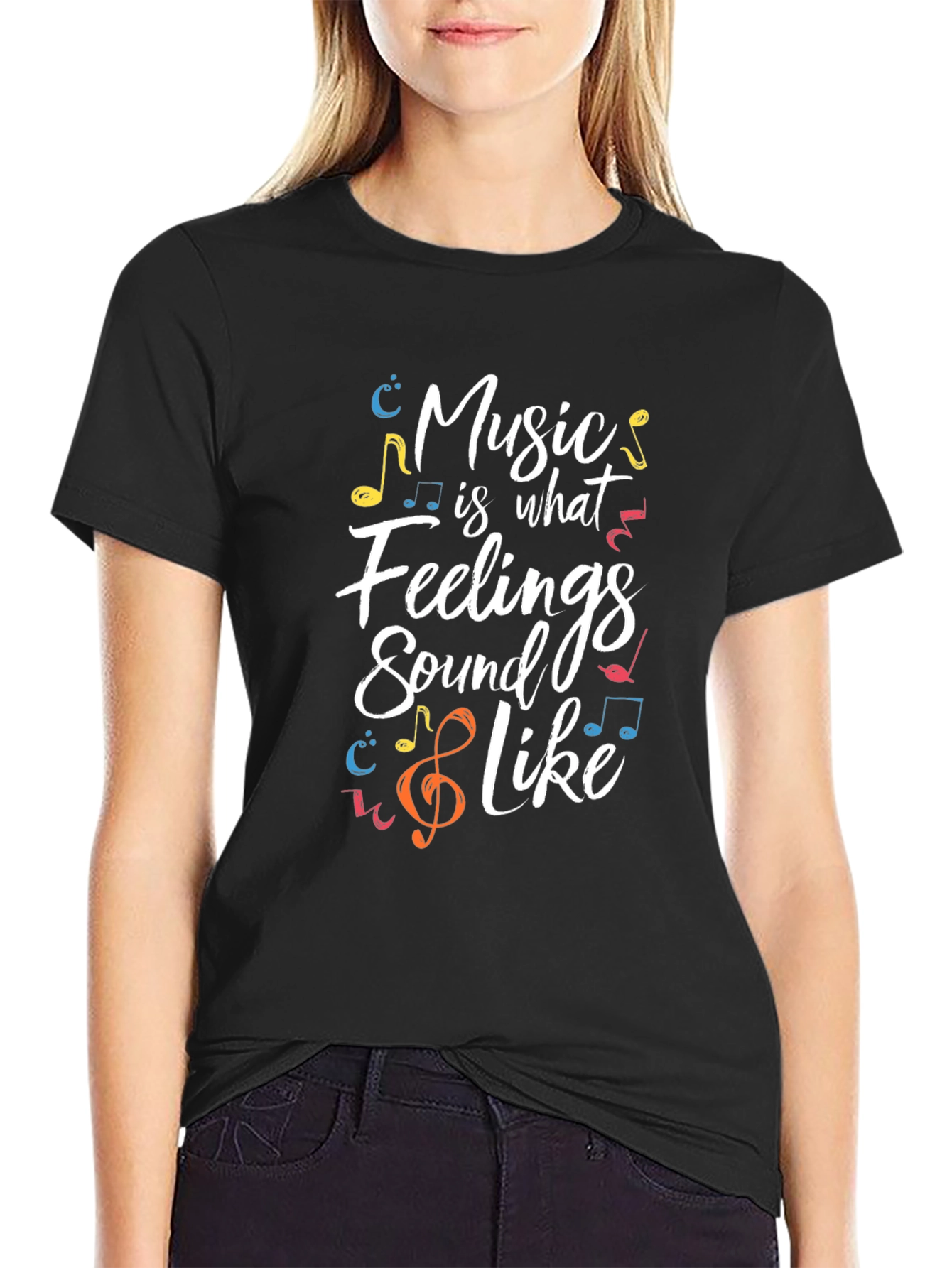 Black Music is What Feelings Sound Like T-Shirt view 2