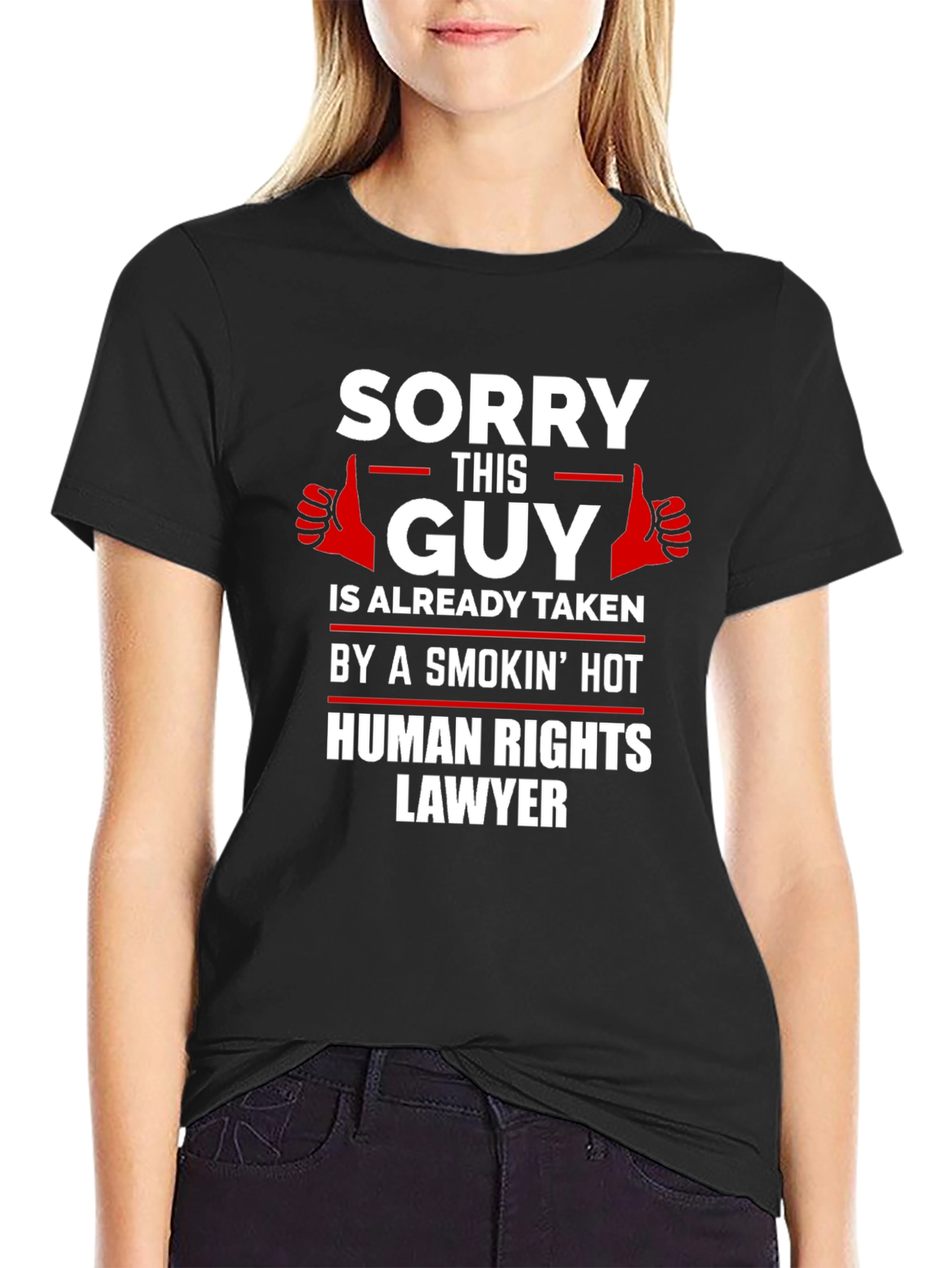 Black Taken by Human Rights Lawyer Funny T-Shirt view 2