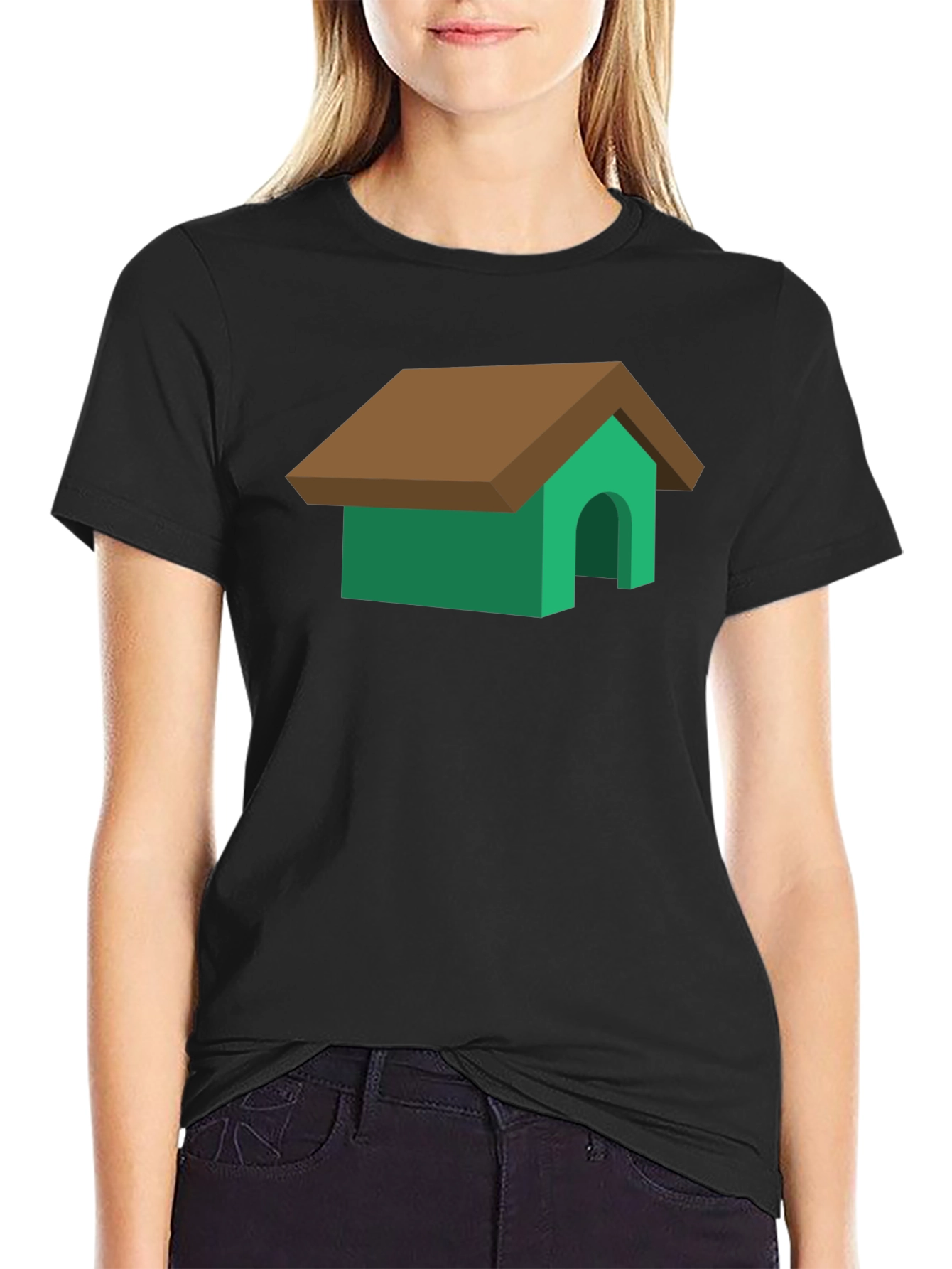Black Dog House Graphic Tee - Funny Pet Lover Shirt view 2