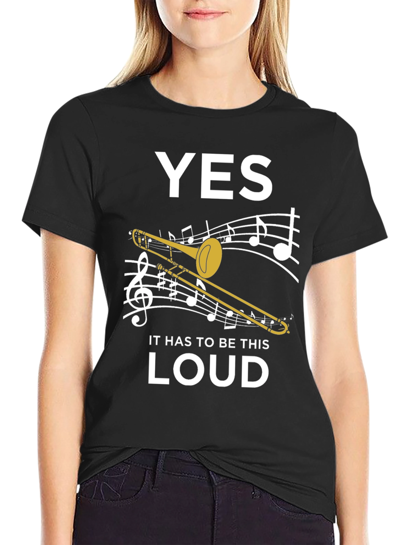 Yes, Loud Trombone Graphic Tee - 2