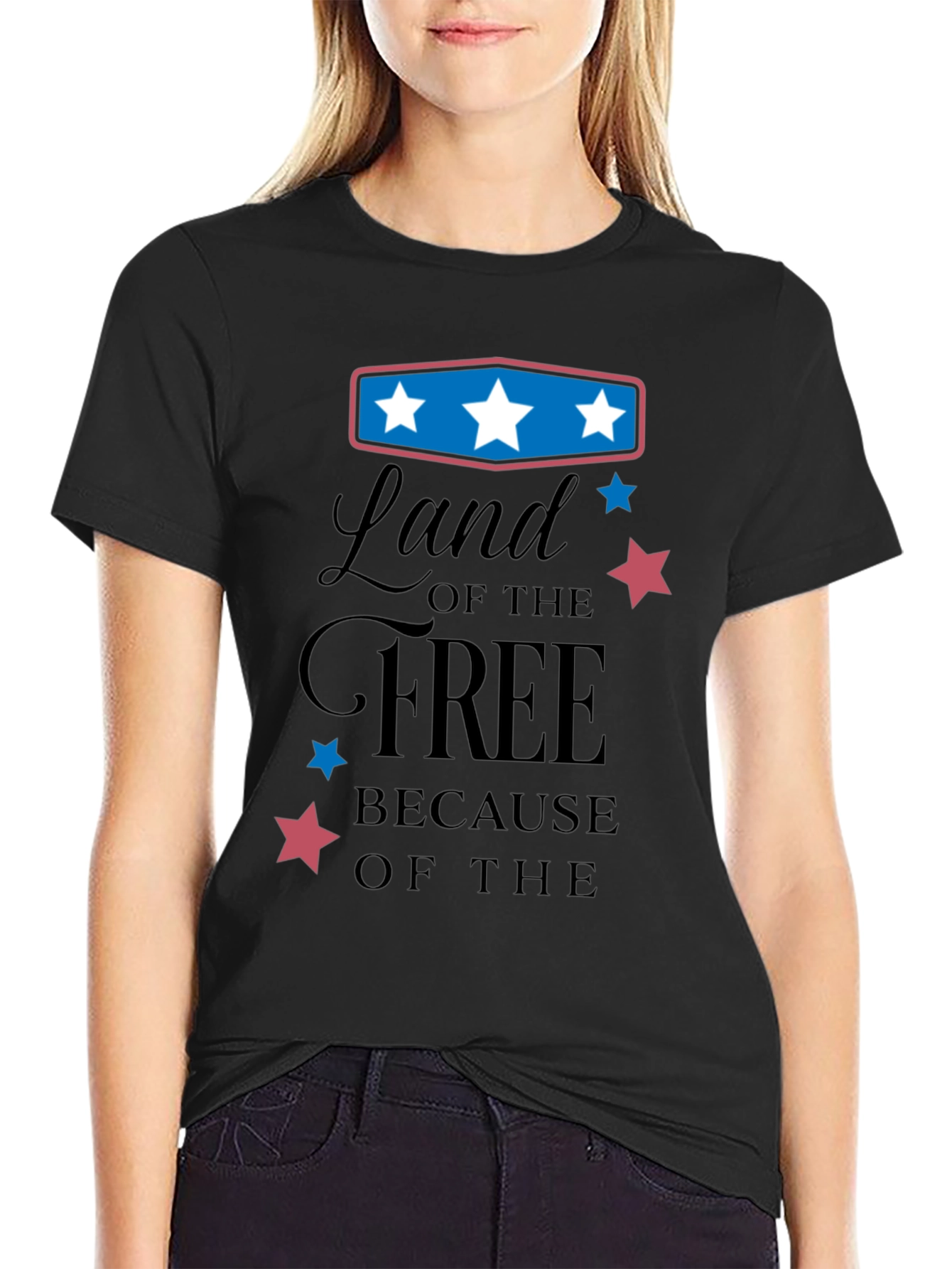 Black Land of the Free Graphic Tee view 2