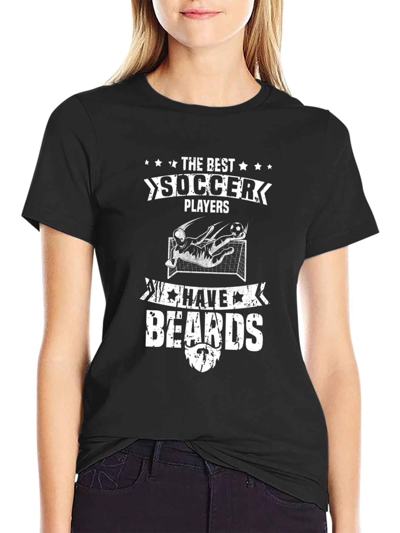 Black Soccer Players Have Beards Graphic T-Shirt view 2