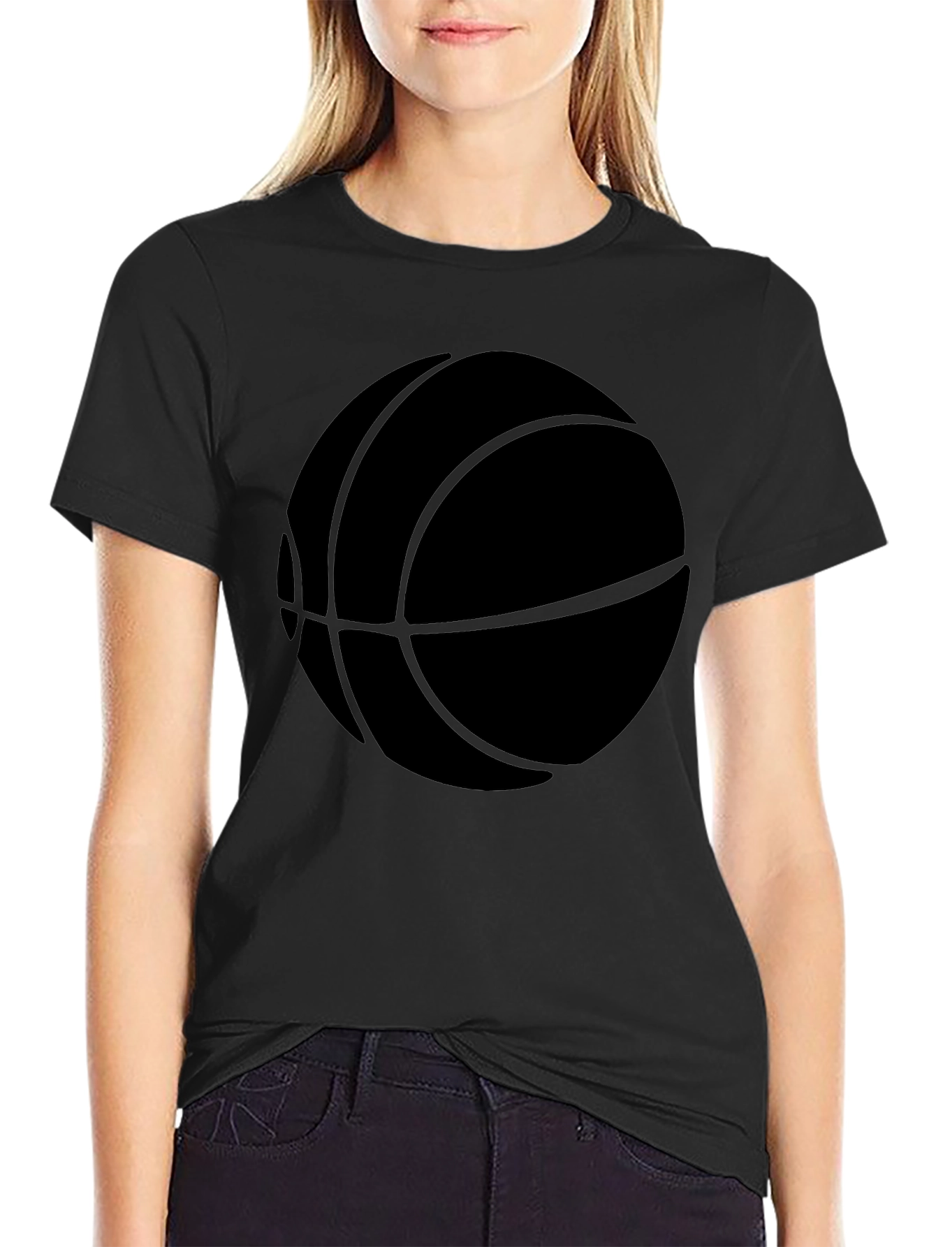 Black Black Basketball Graphic T-Shirt view 2
