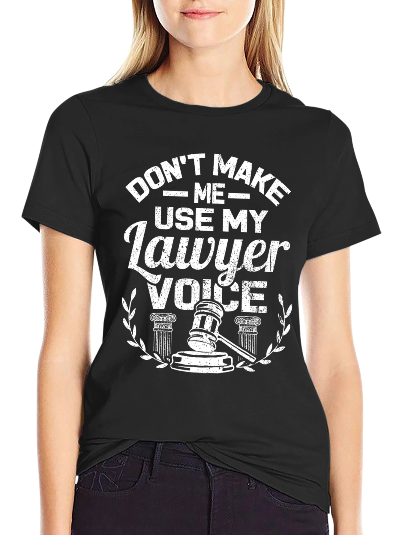 Black Lawyer Voice T-Shirt Funny Attorney Gift view 2