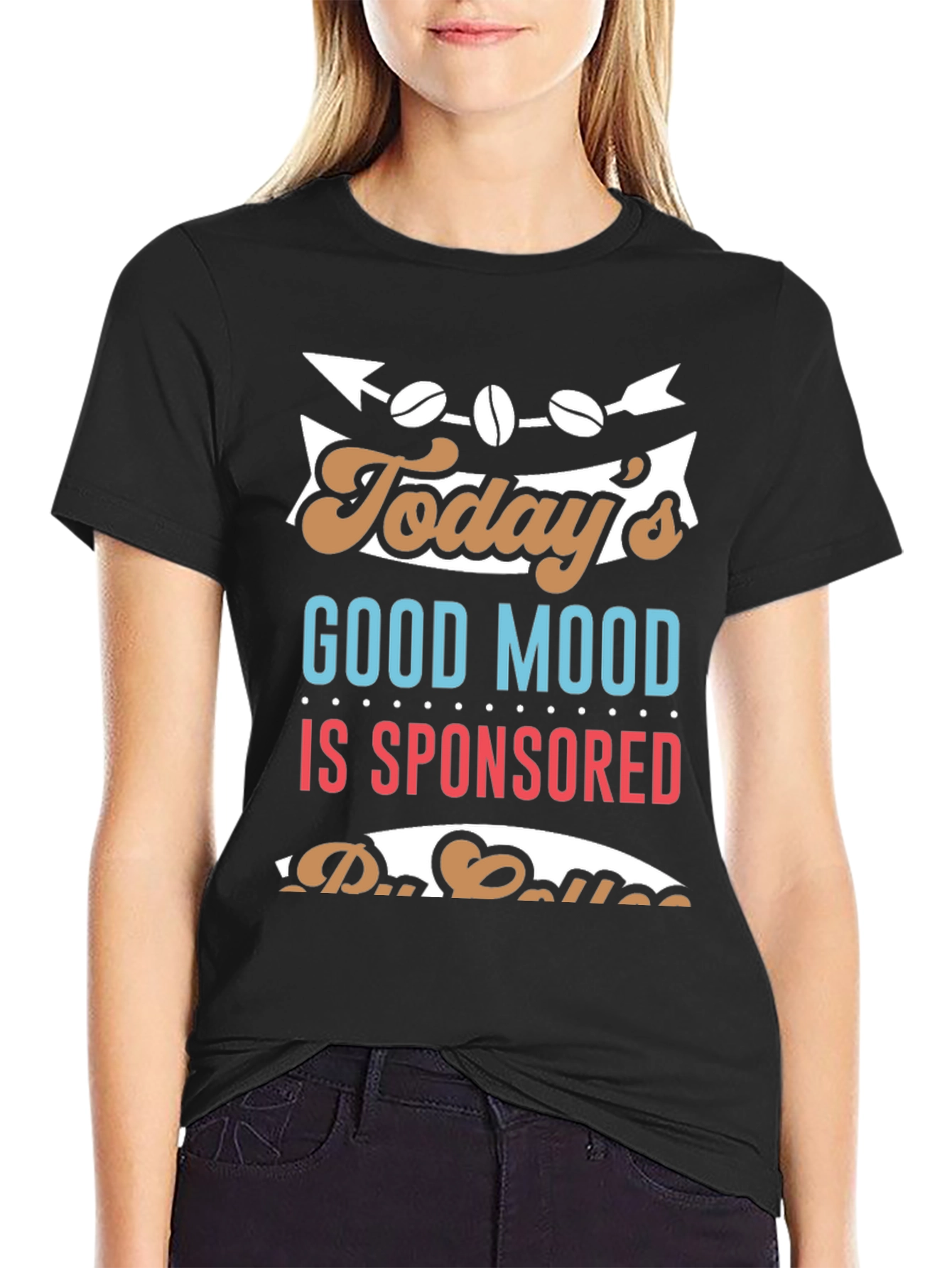 Black Coffee Sponsored Good Mood T-Shirt view 2