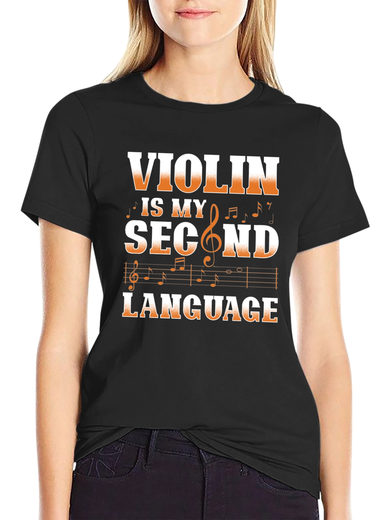 Black Violin Is My Second Language Graphic Tee view 2