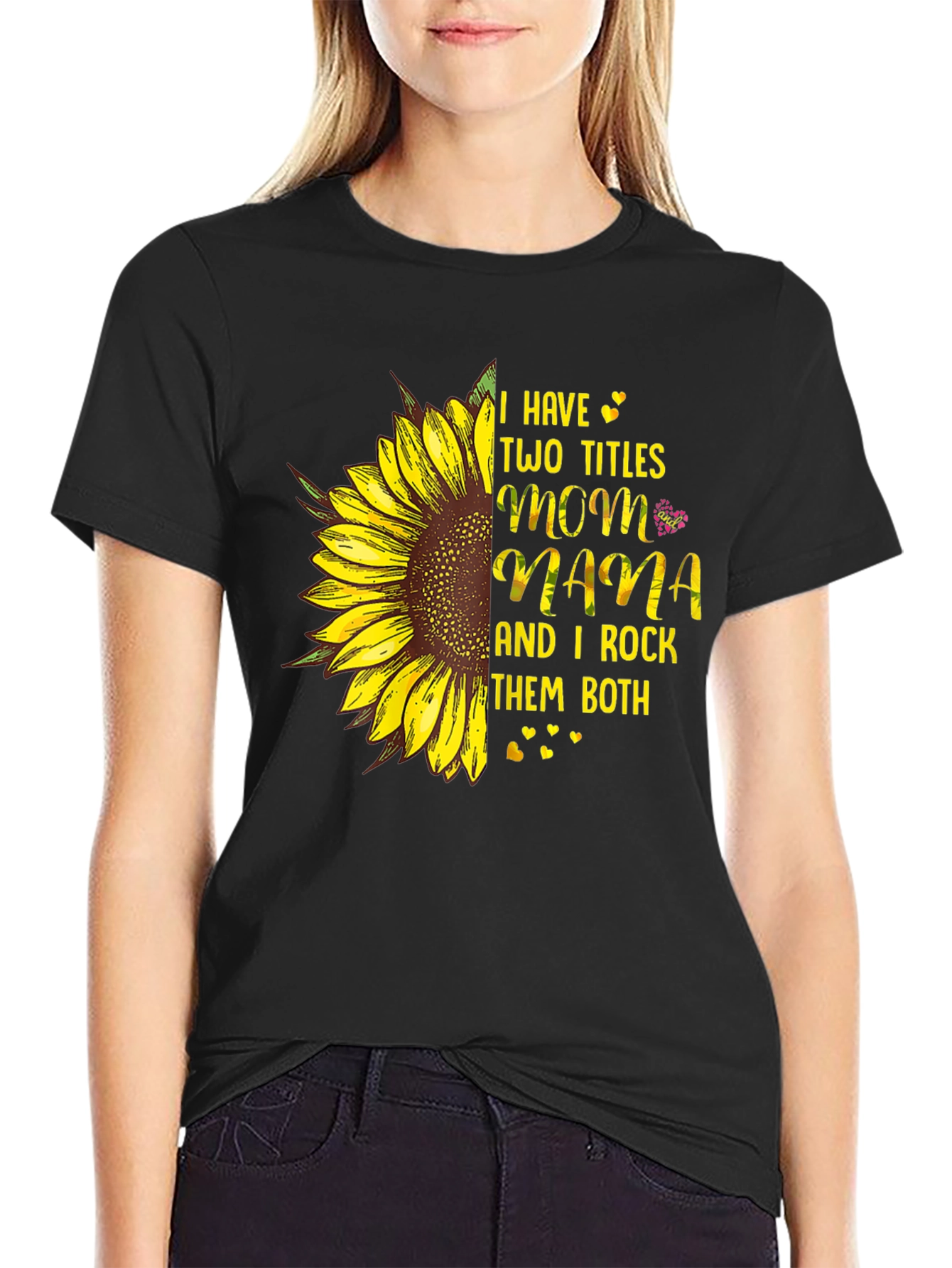 Mom & Mama Sunflower Graphic T-Shirt - 2