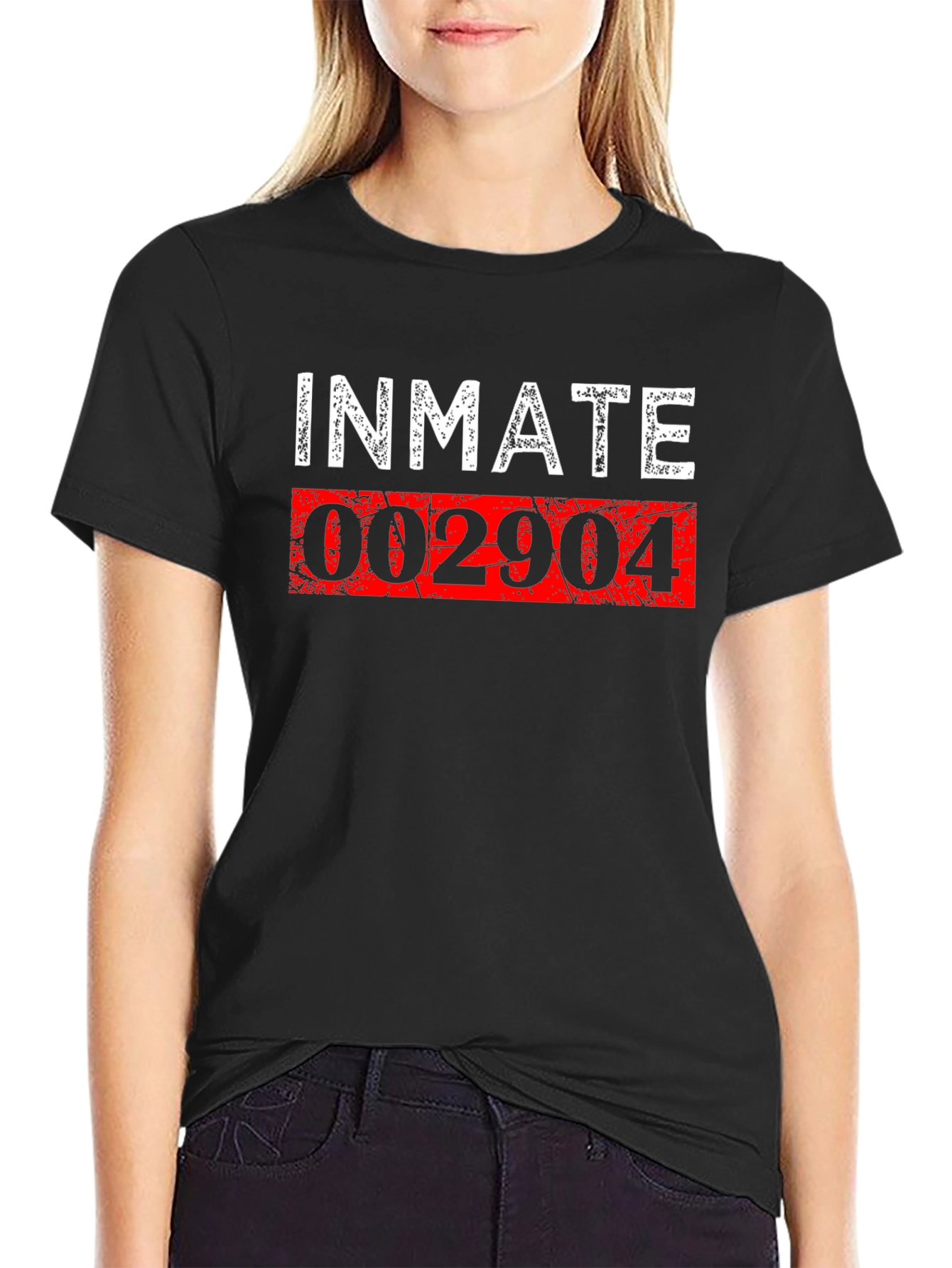 Black Inmate 002904 Graphic T-Shirt view 2