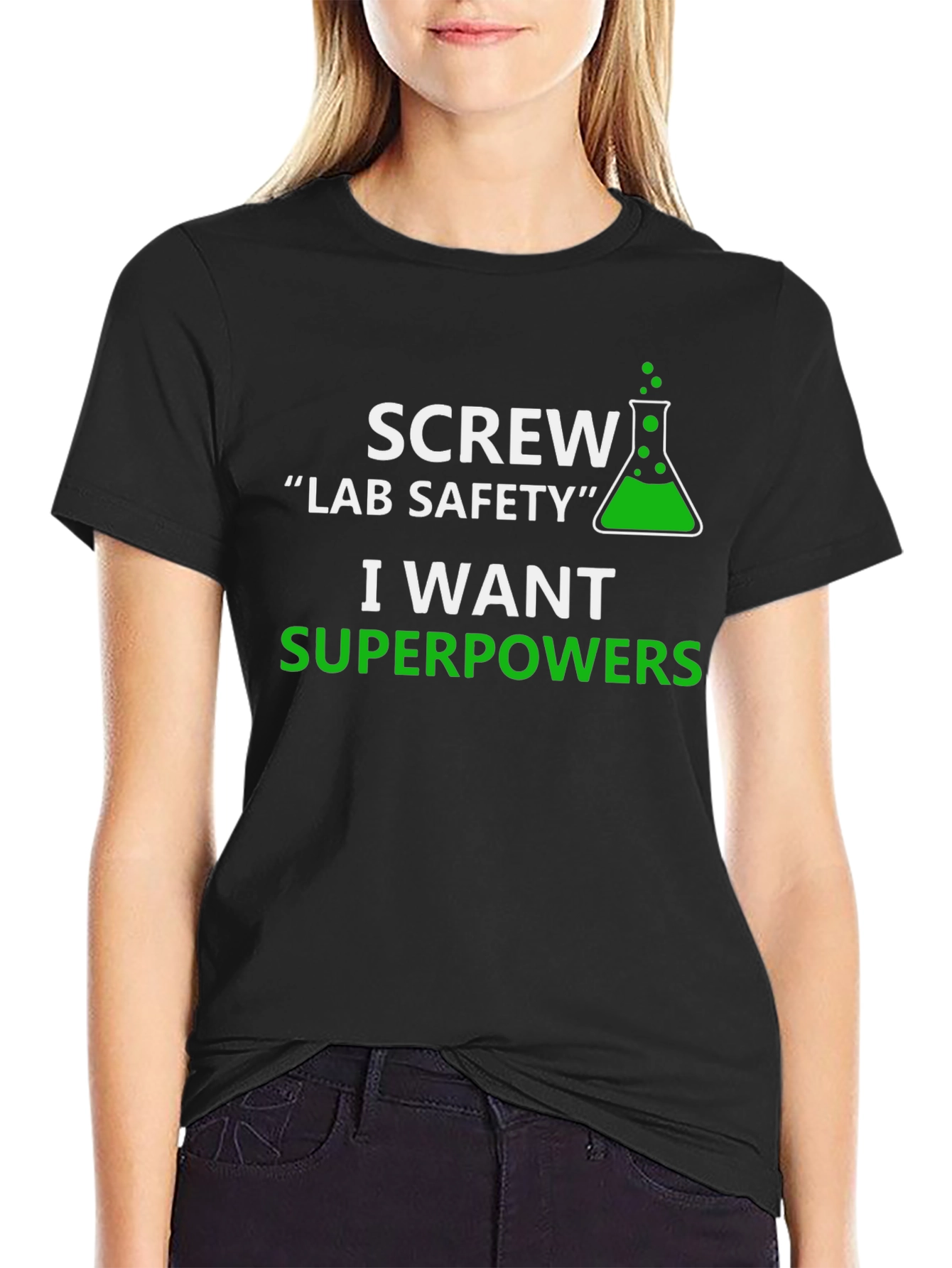 Black Screw Lab Safety T-Shirt - Superpowers view 2