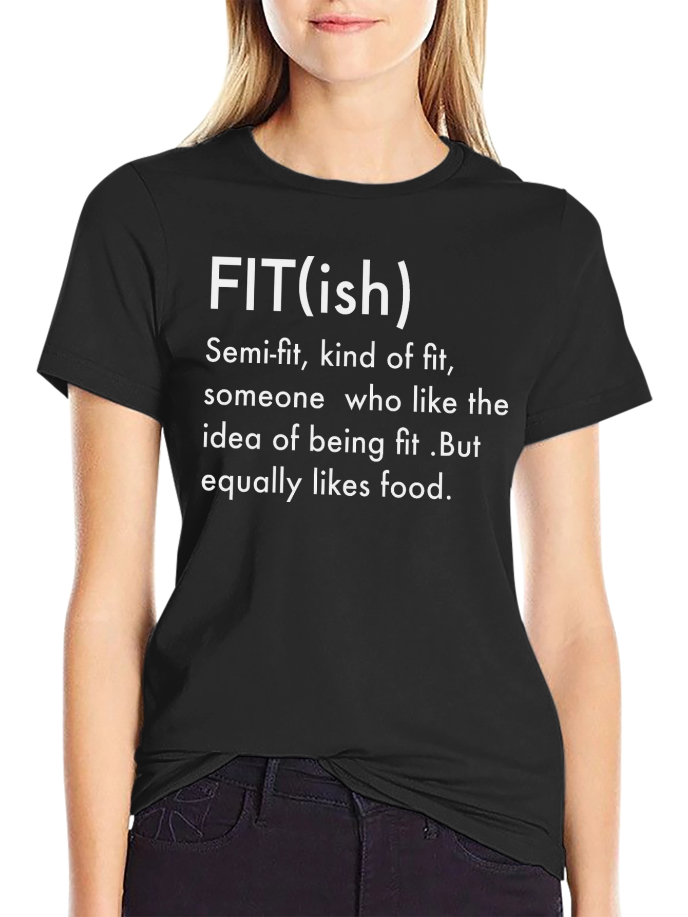 Black Fit(ish) Graphic T-Shirt - Semi-Fit, Food Loving view 2