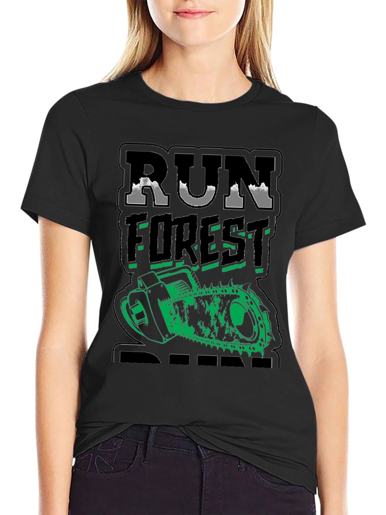 Black Run Forest Run Graphic Tee view 2