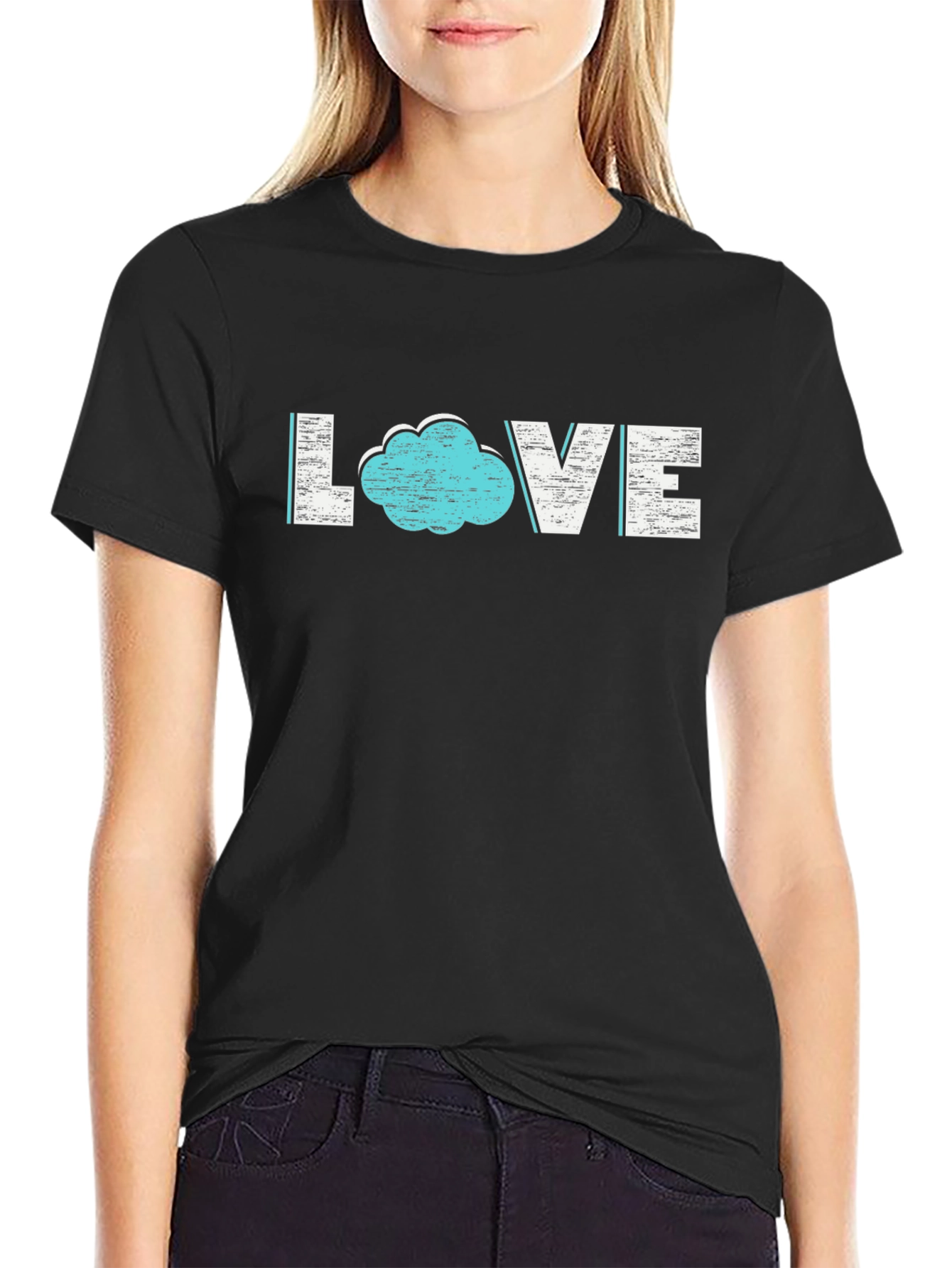 Black Cloud Love T-Shirt - Stylish Graphic Tee view 2