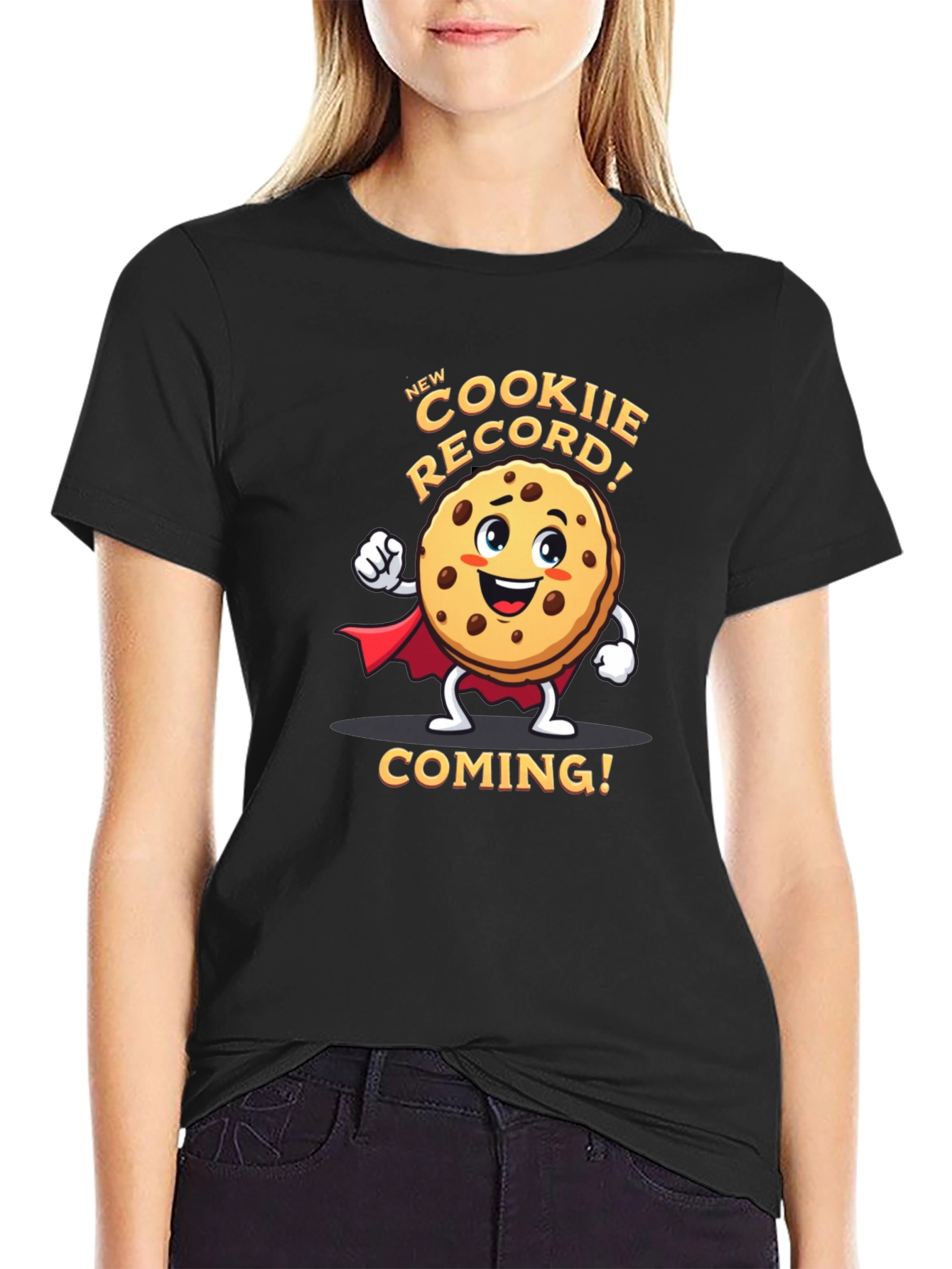 Black New Cookie Record T-Shirt view 2