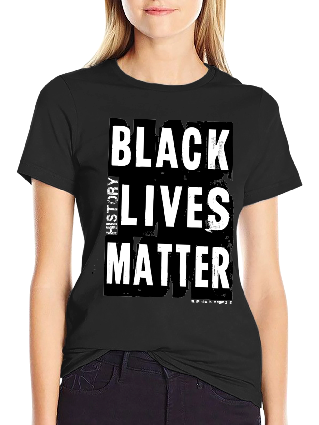 Black Black History Lives Matter Graphic T-Shirt view 2