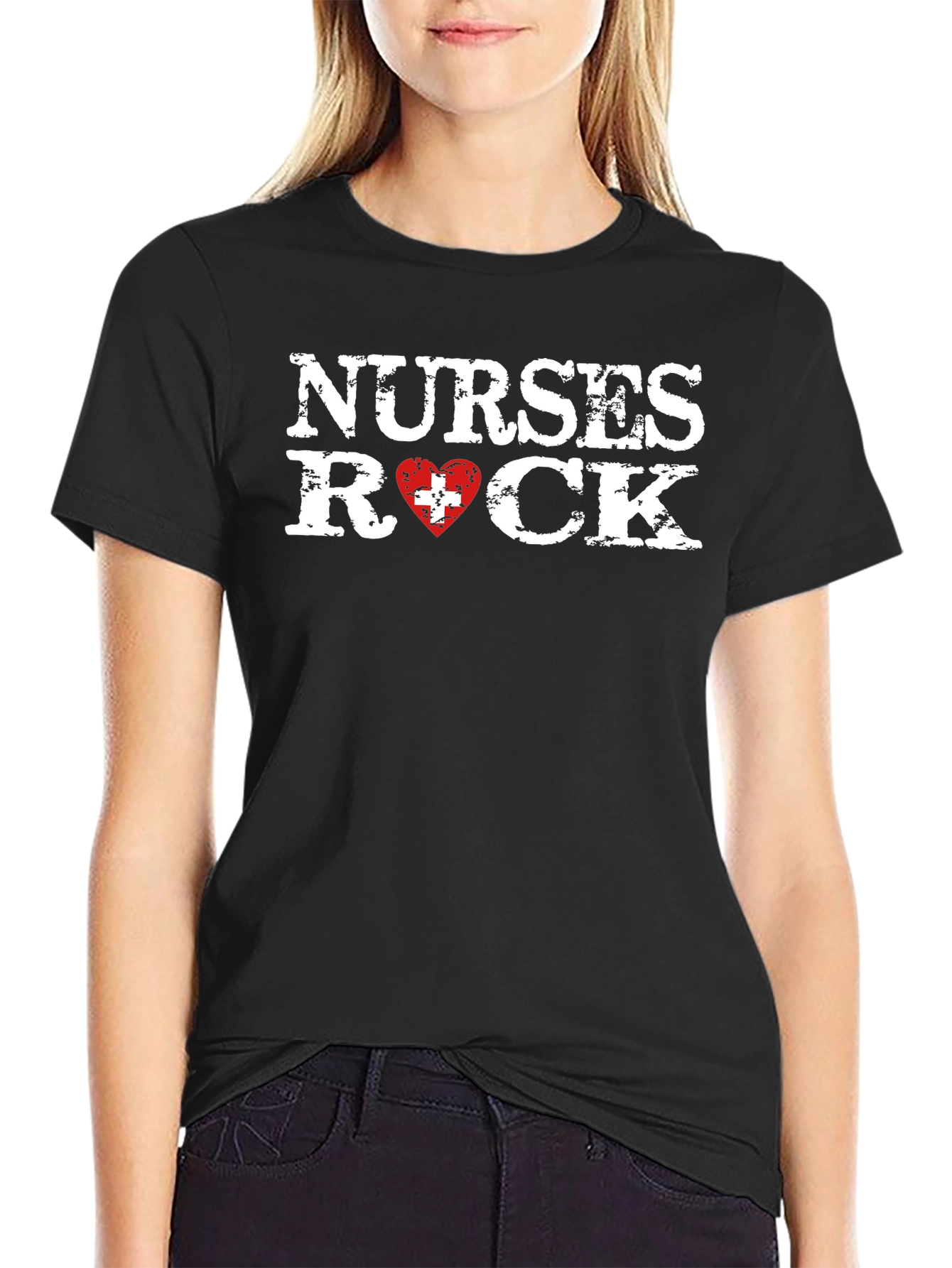 Black Nurses Rock T-Shirt view 2