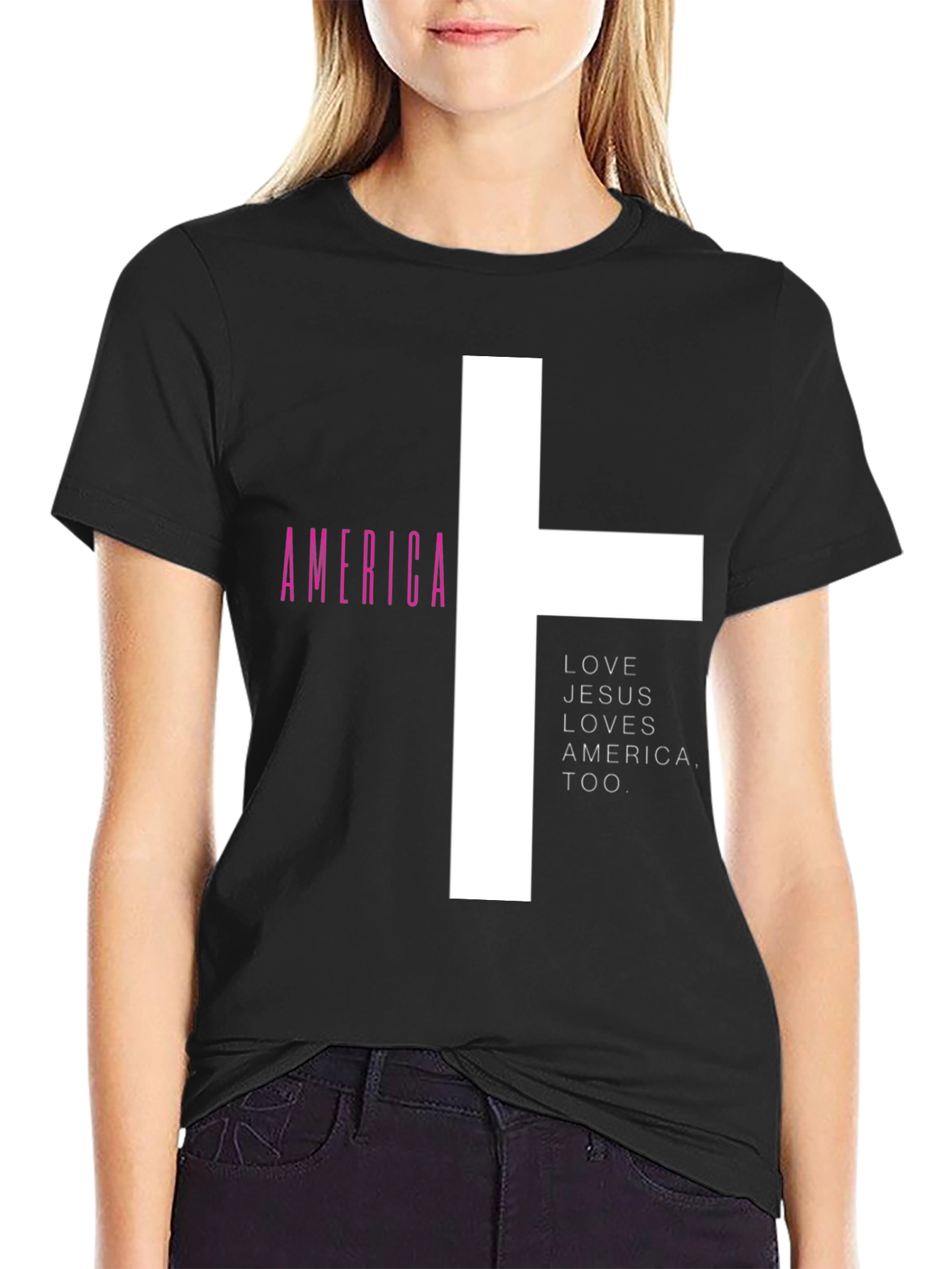 Love Jesus Loves America Graphic Tee - 2