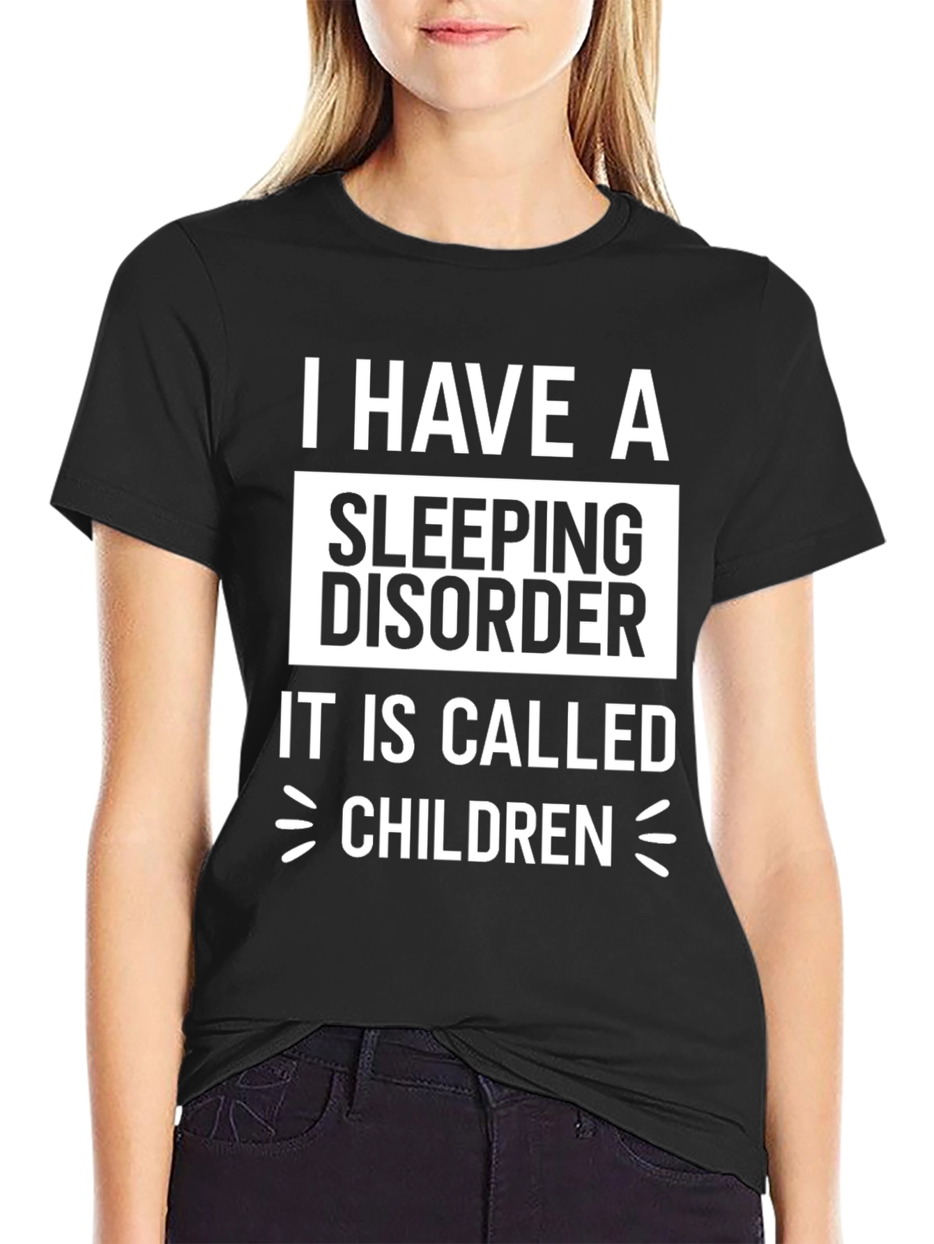 Black I Have a Sleeping Disorder T-Shirt view 2