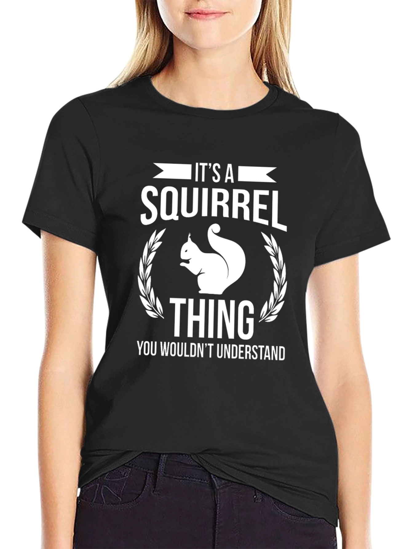 Black Squirrel Thing Graphic T-Shirt - Unisex view 2