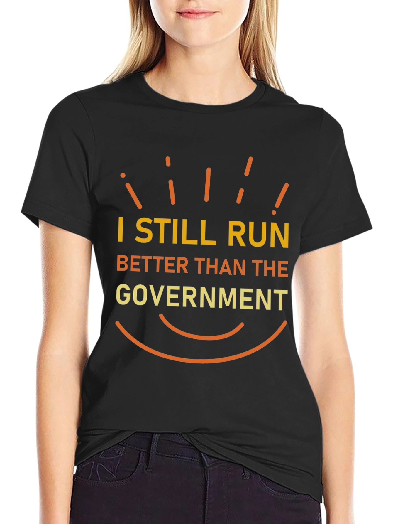 Black Funny 'I Still Run Better' Graphic Tee view 2