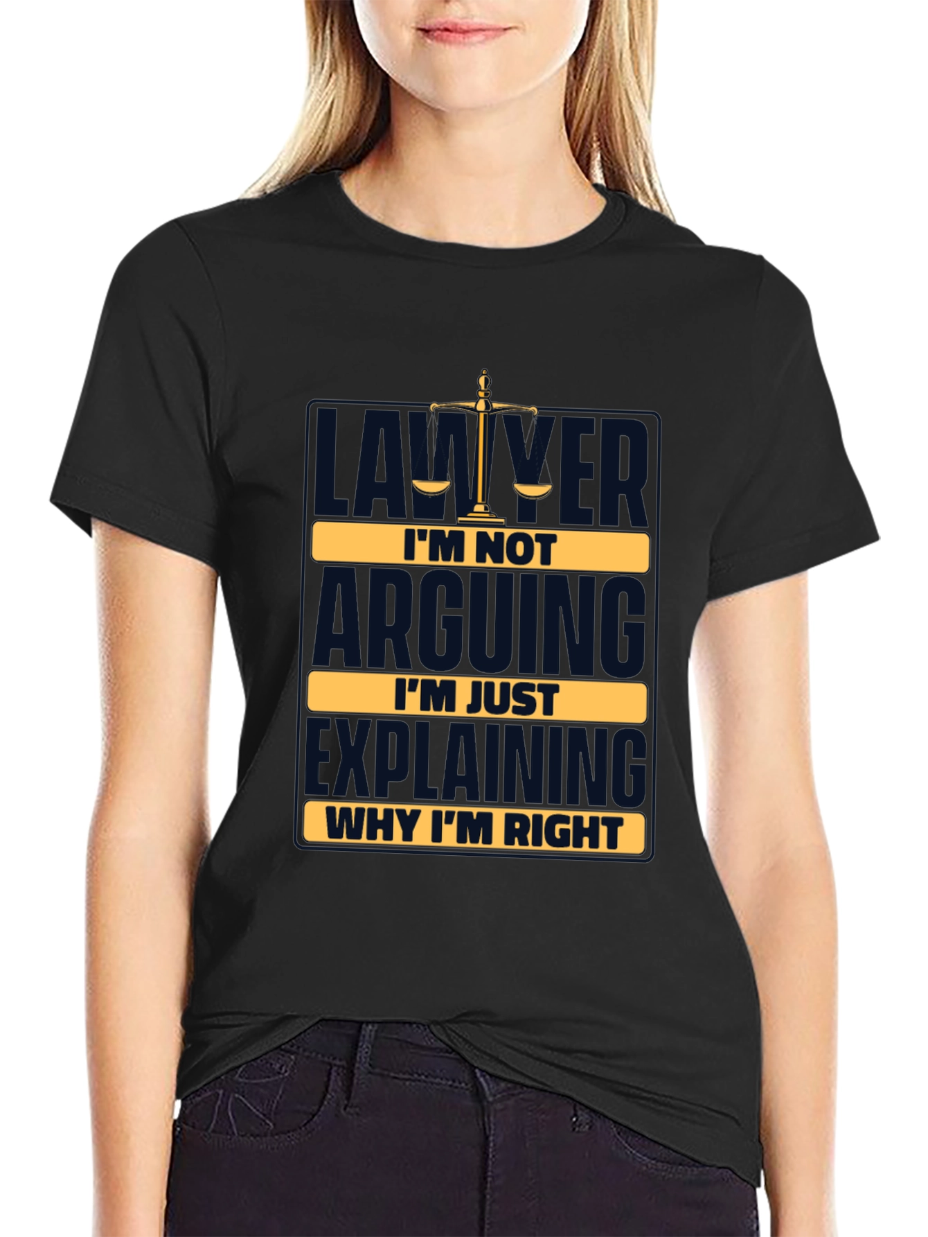 Black Lawyer Humor T-Shirt - I'm Not Arguing, I'm Explaining view 2