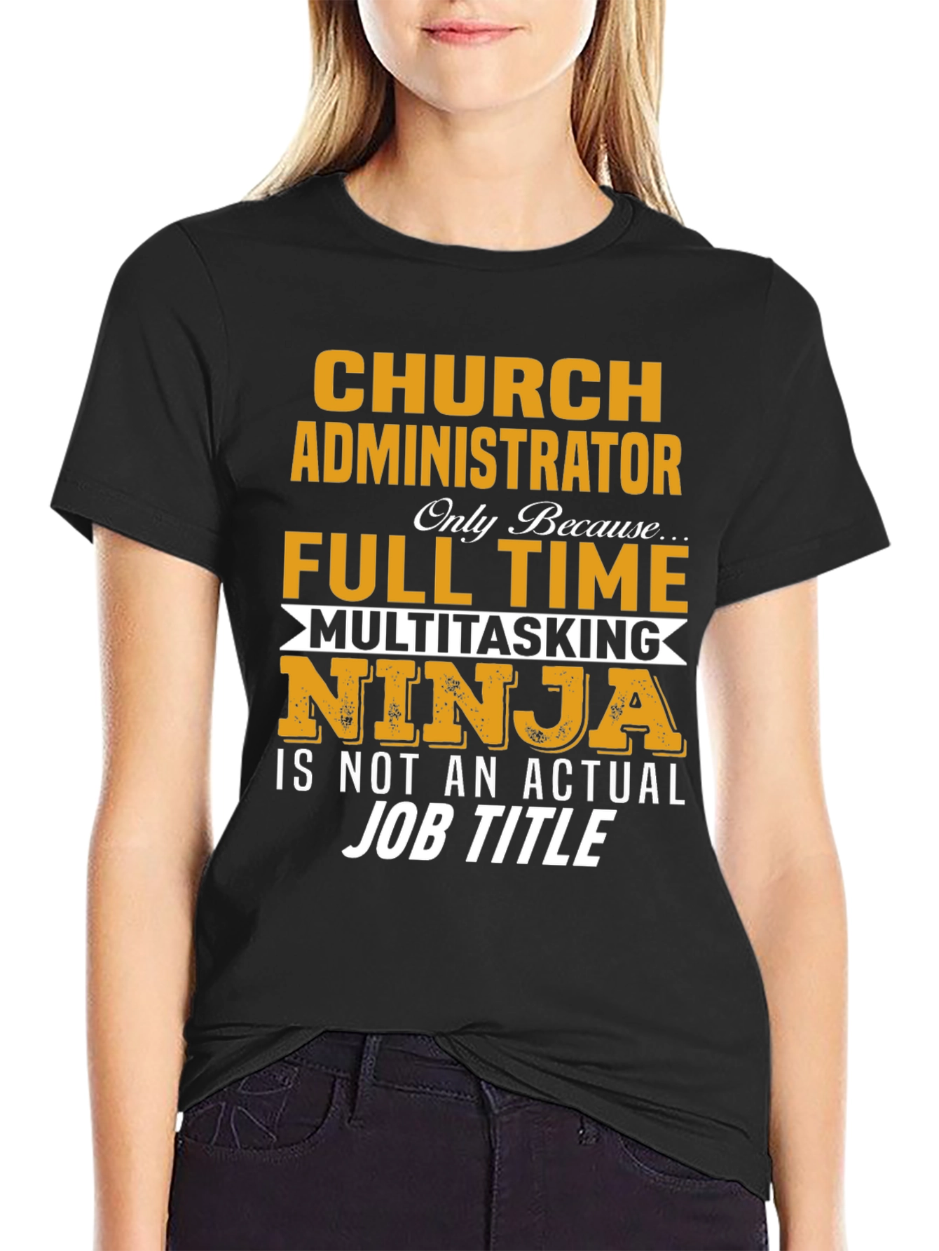 Black Church Administrator T-Shirt view 2