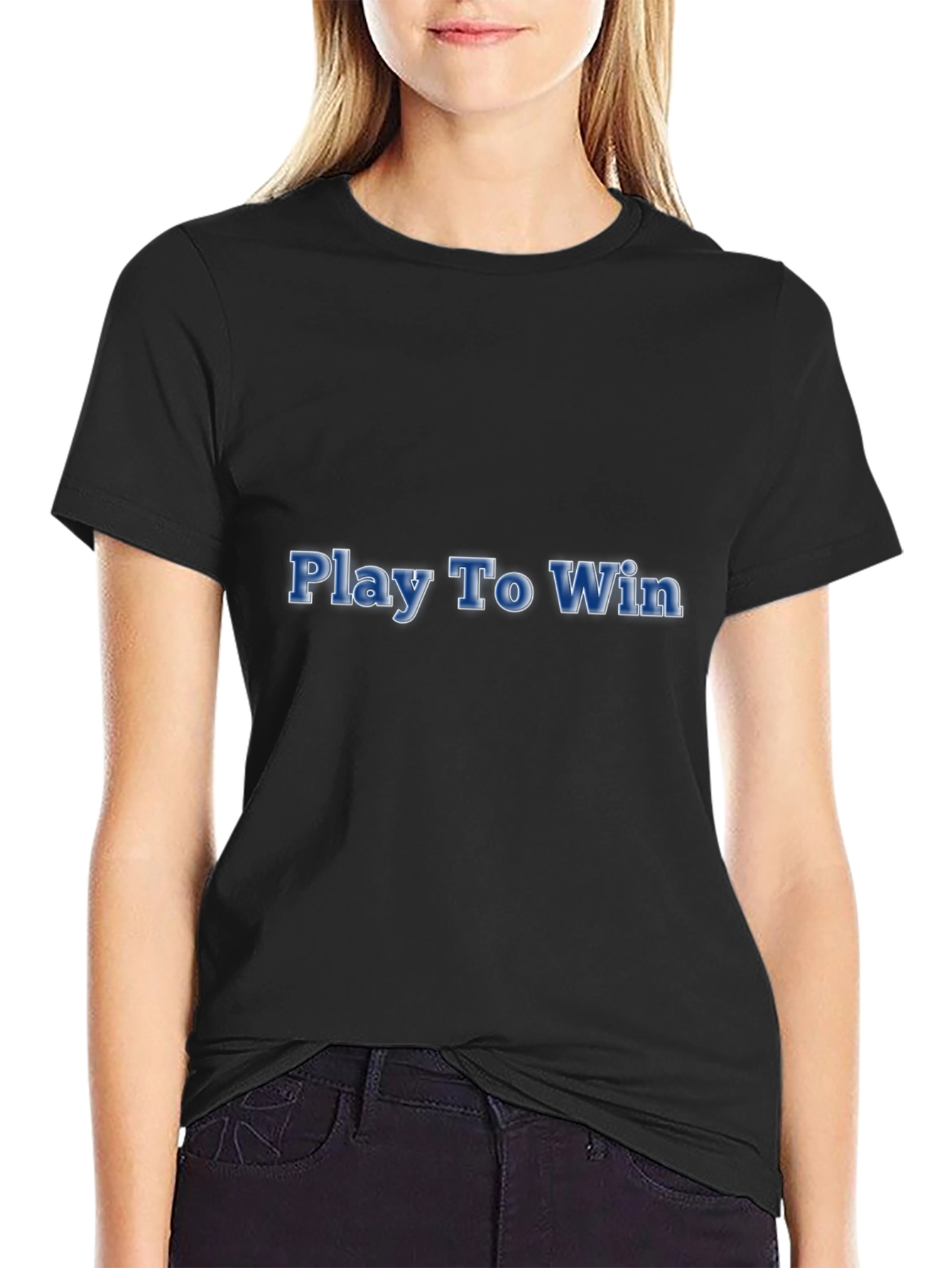 Black Play To Win Black Graphic Tee - Stylish Comfort view 2