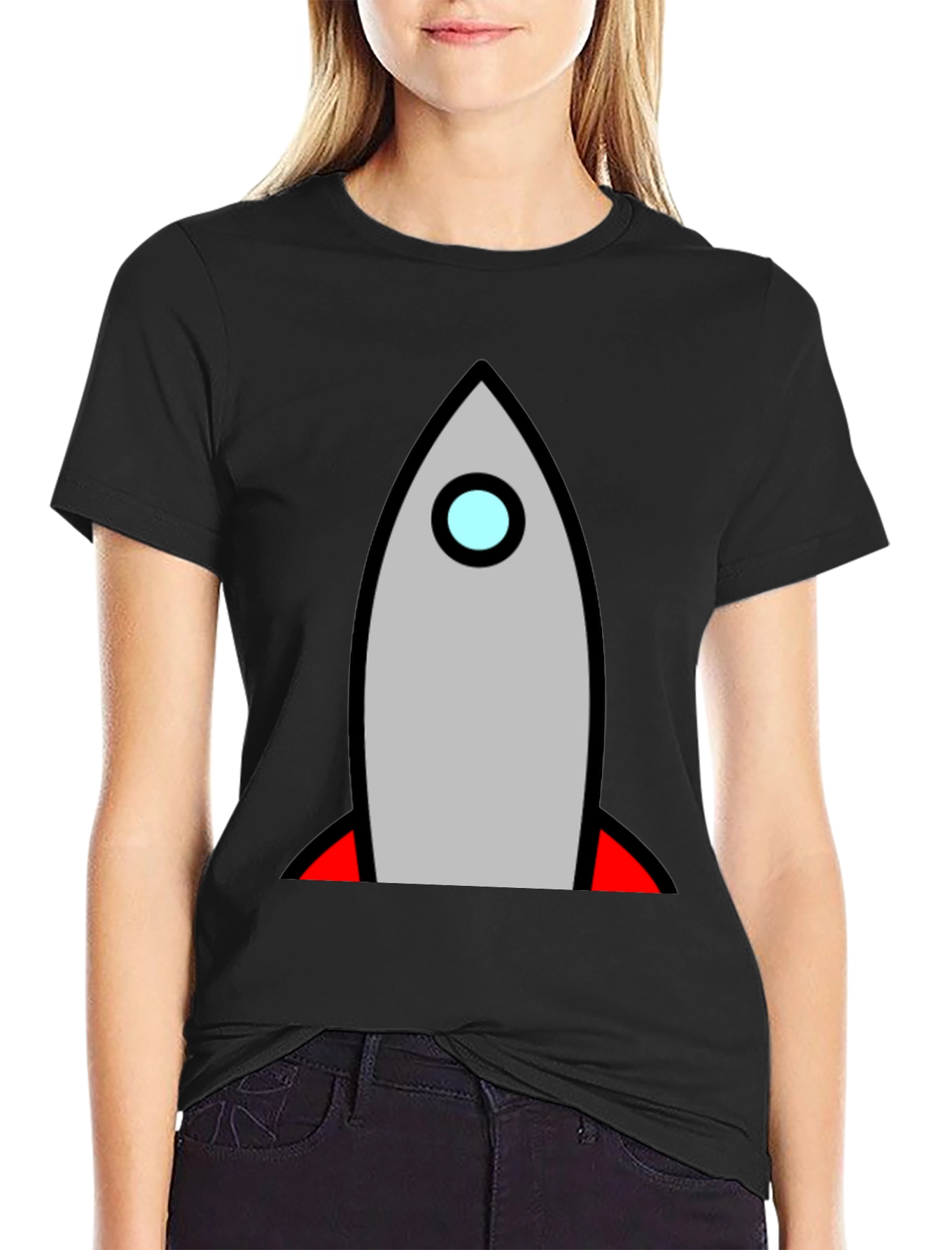 Black Rocket T-Shirt - Blast Off in Style! view 2