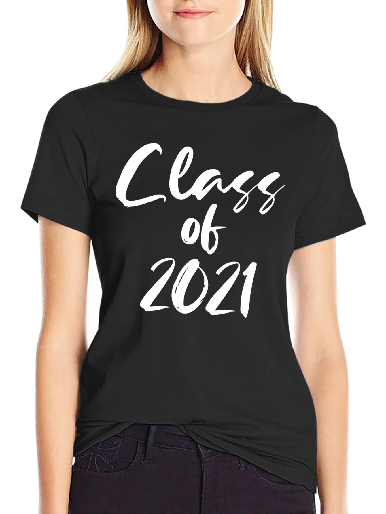 Black Class of 2021 Graduation T-Shirt view 2
