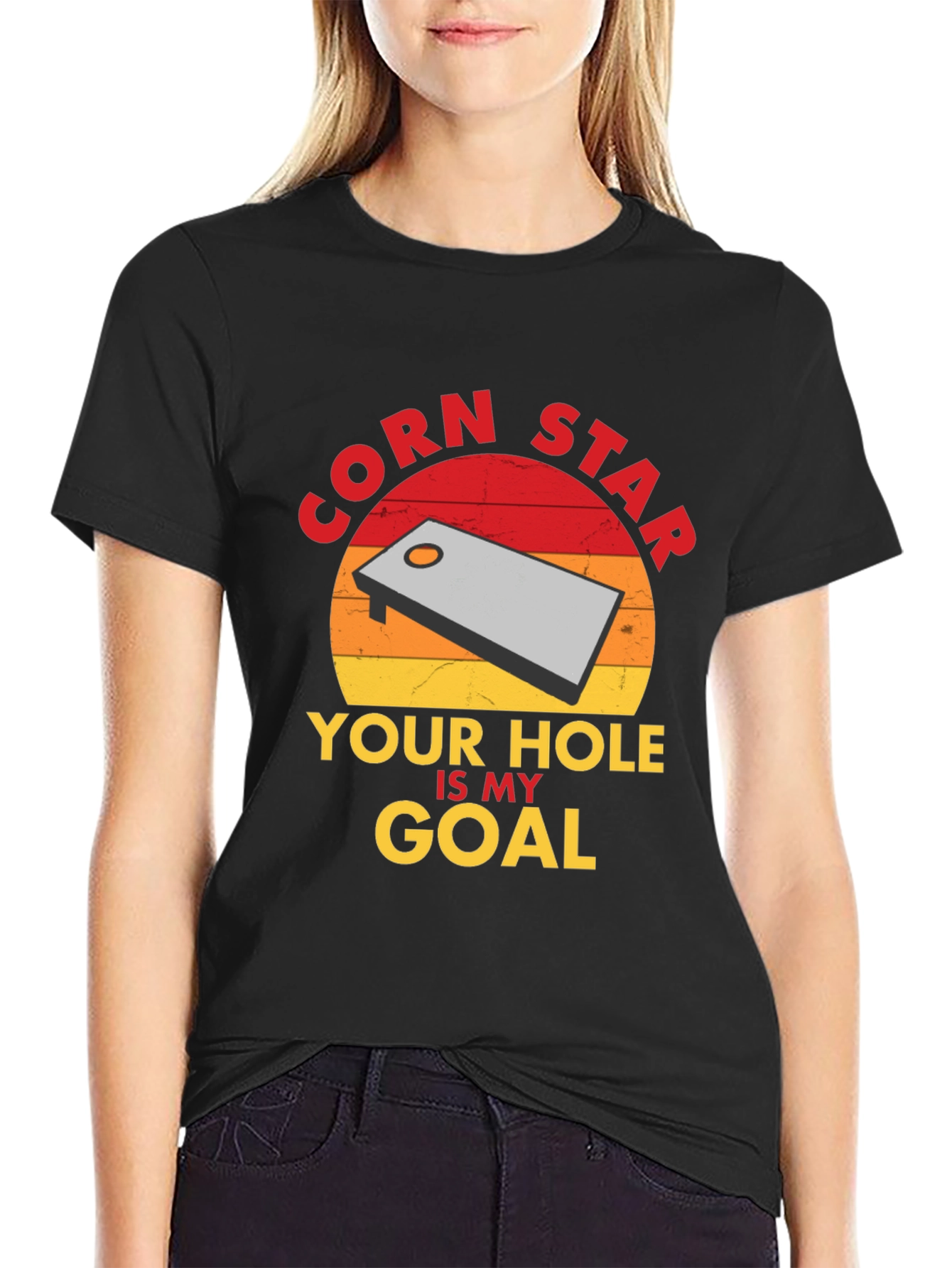Black Corn Star T-Shirt - Your Hole Is My Goal! view 2