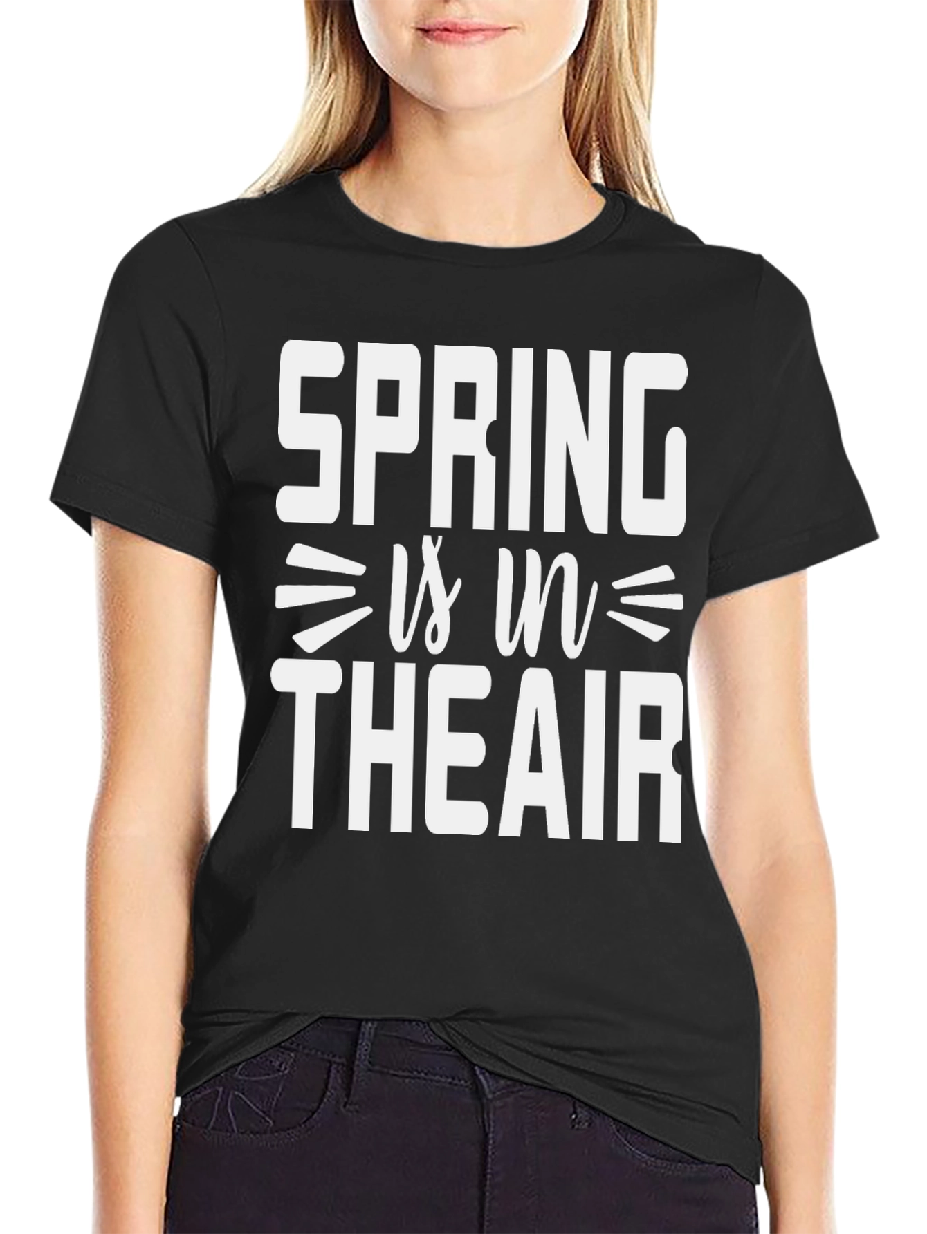 Black Spring Is In The Air Graphic T-Shirt view 2