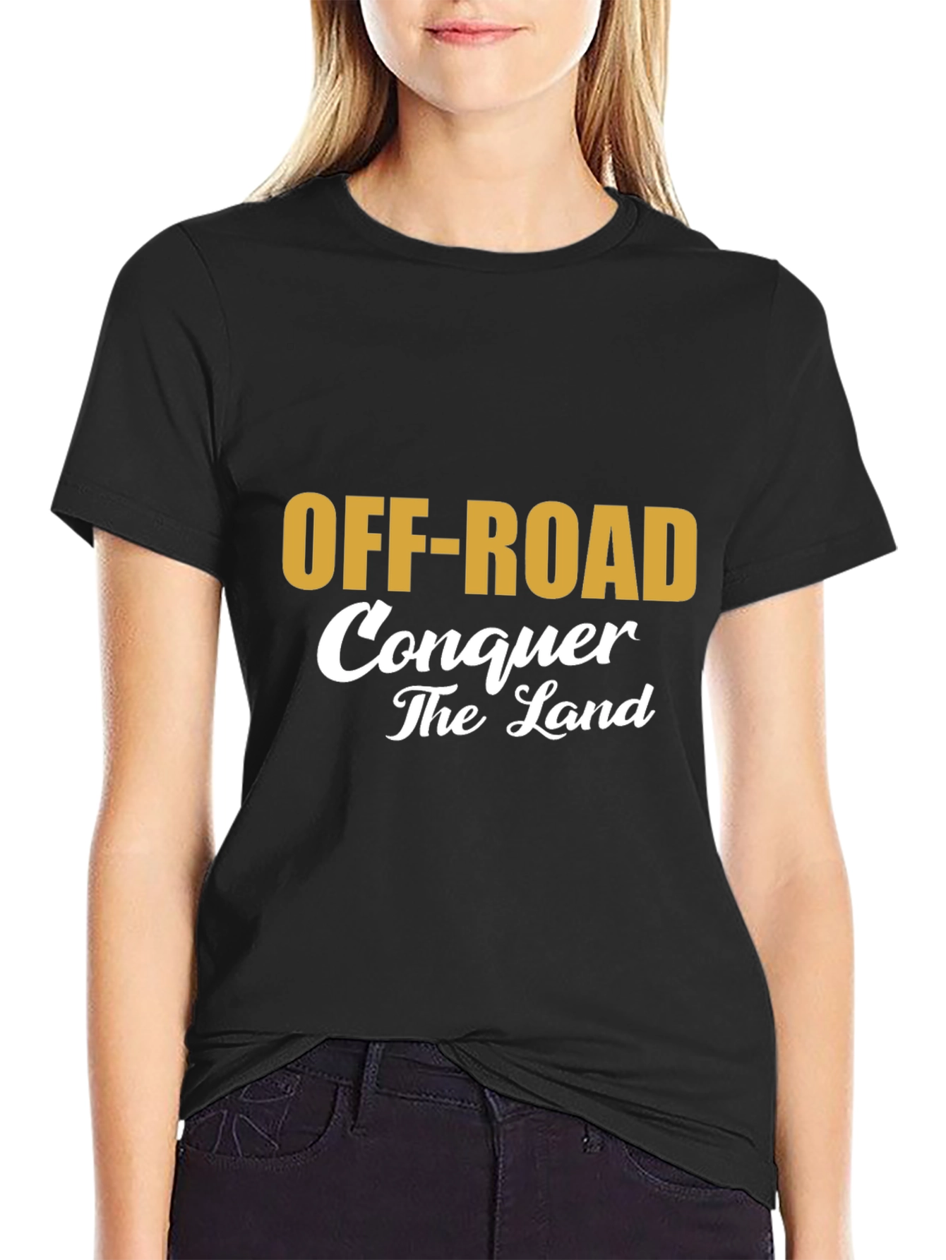 Black Off-Road Conquer the Land Black T-Shirt view 2