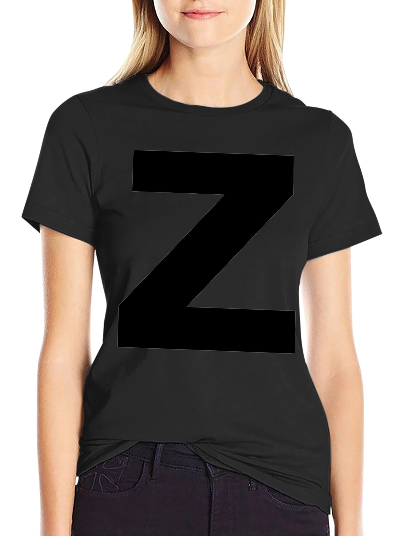Black Bold Black Z T-Shirt - Statement Tee view 2