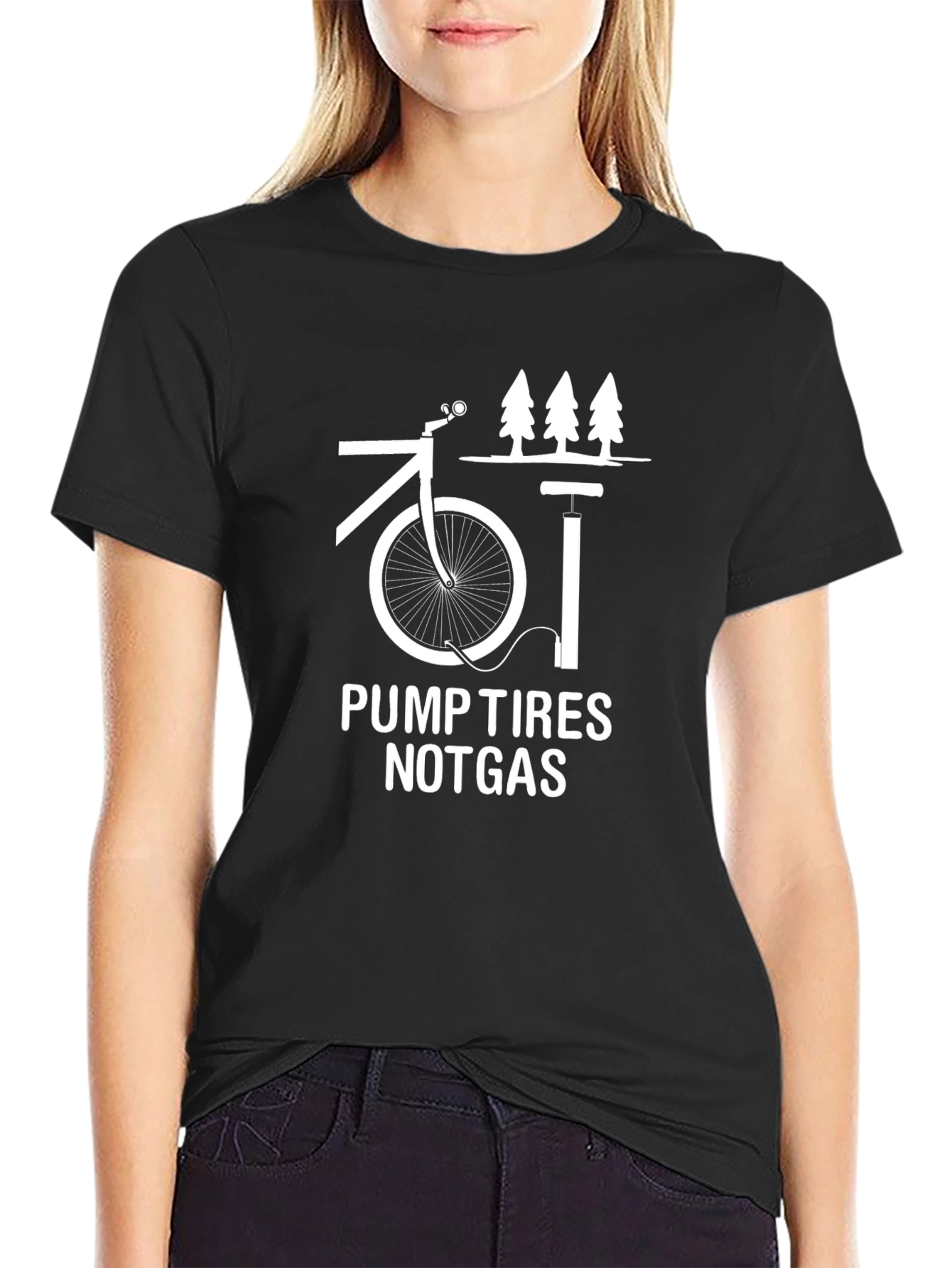 Pump Tires Not Gas T-Shirt - Eco Friendly Cycling Tee - 2