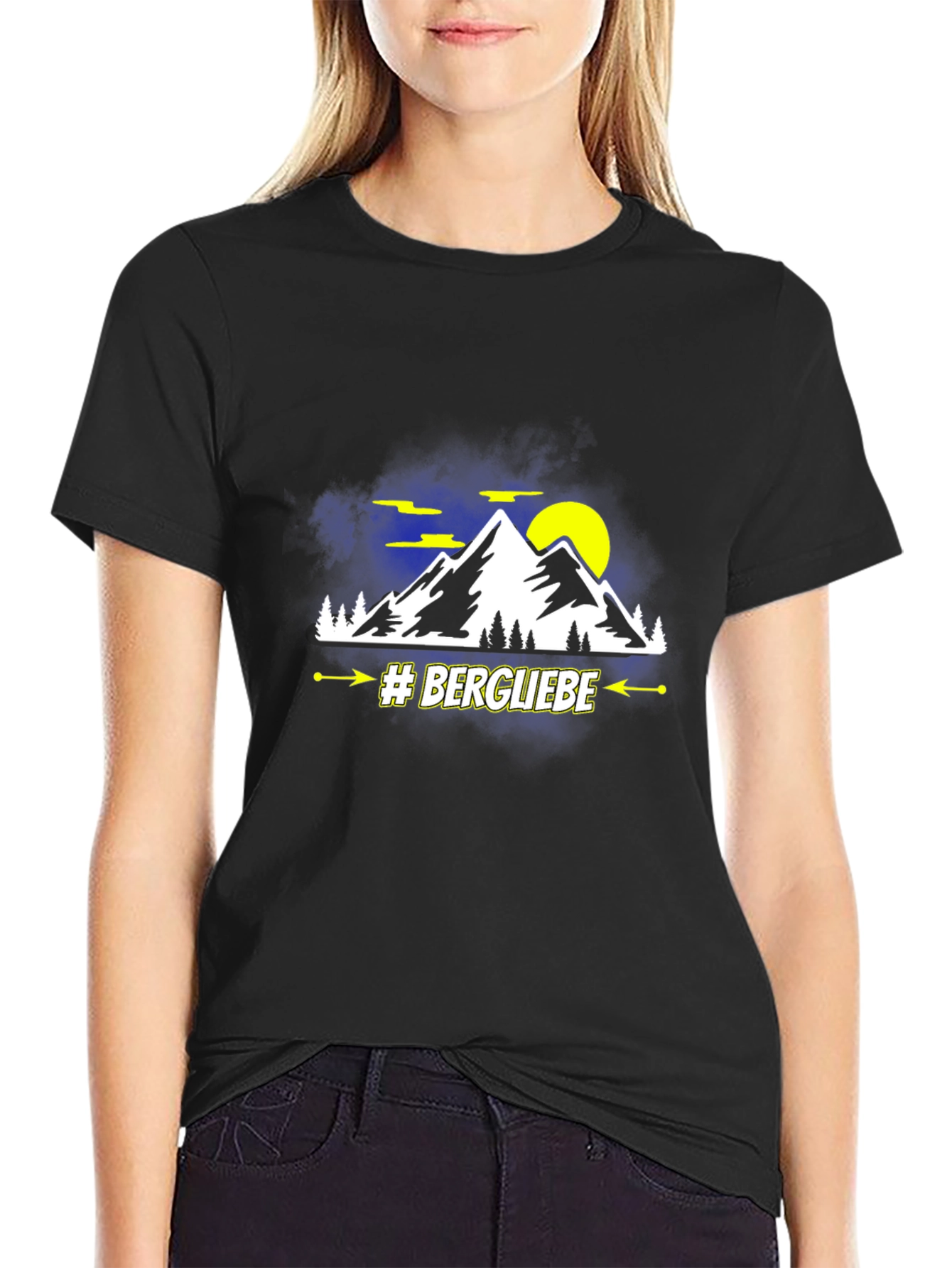 Black Bergliebe Mountain Graphic T-Shirt view 2