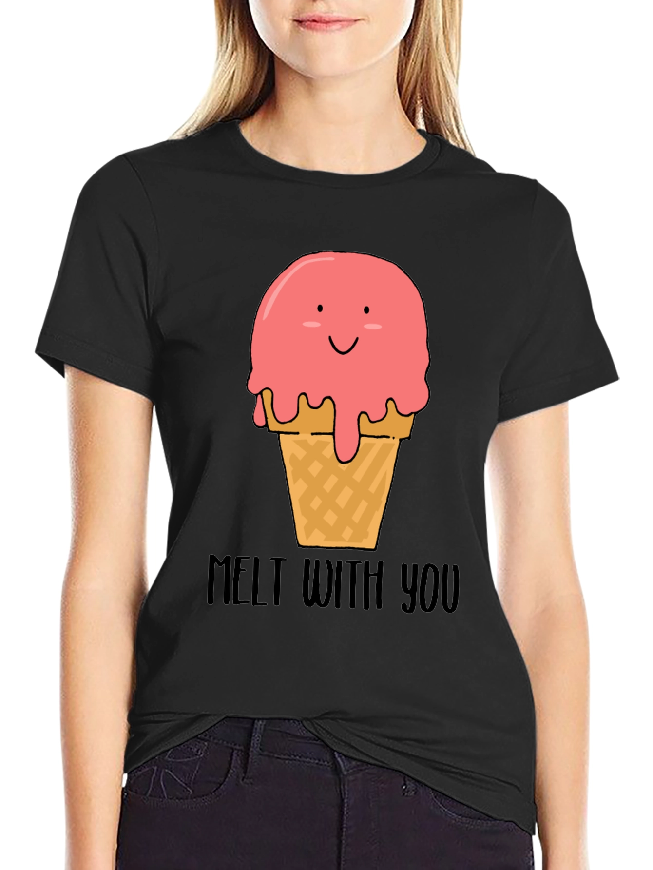 Black Melt With You Ice Cream Graphic Tee view 2