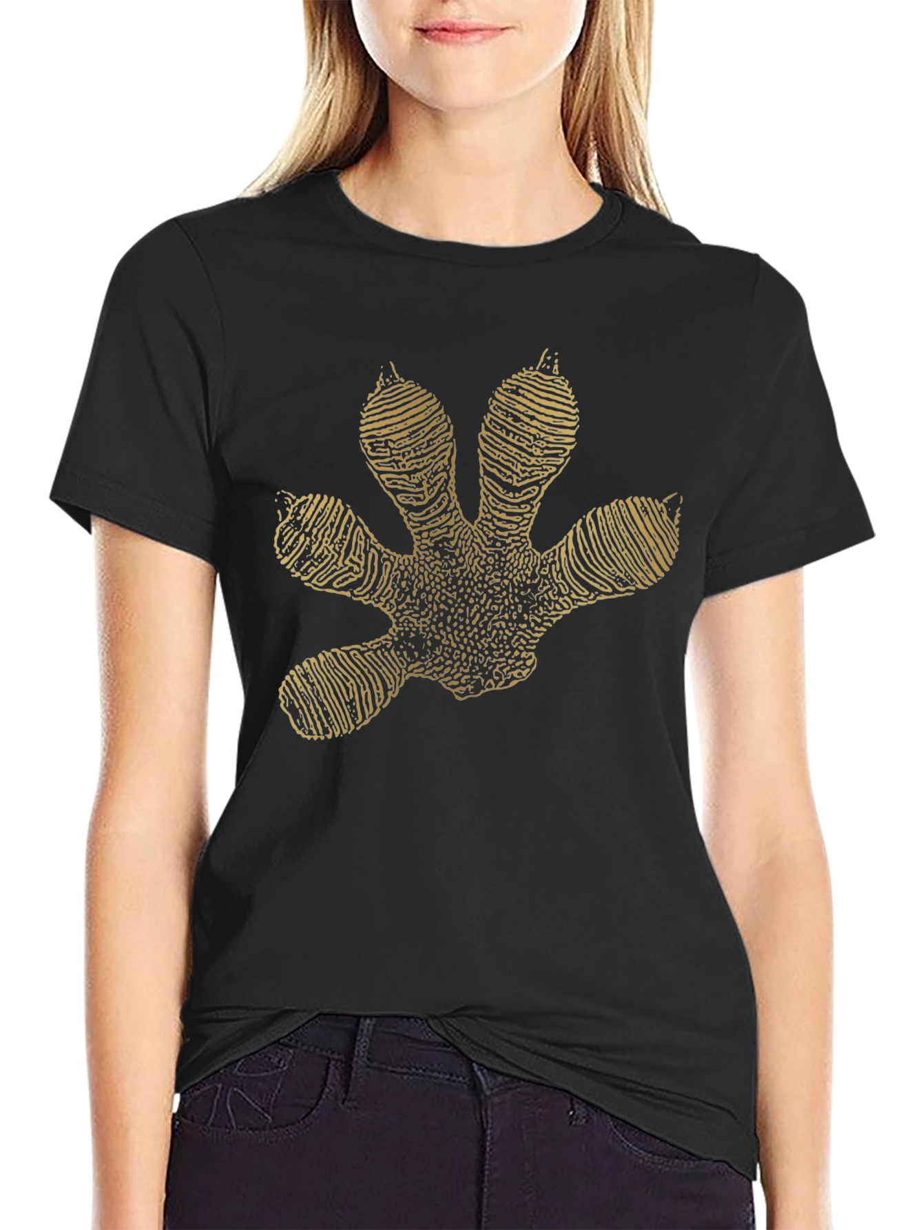 Black Gecko Footprint Graphic Tee - Black view 2