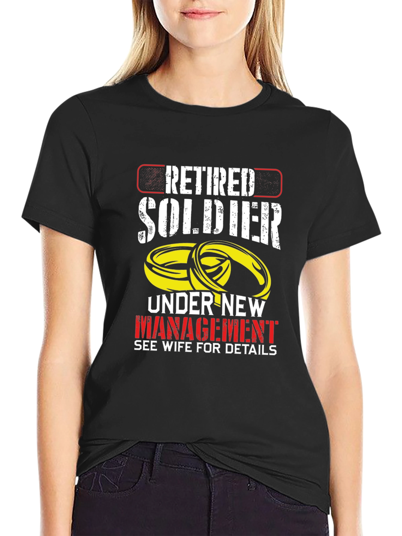Black Retired Soldier Under New Management T-Shirt view 2