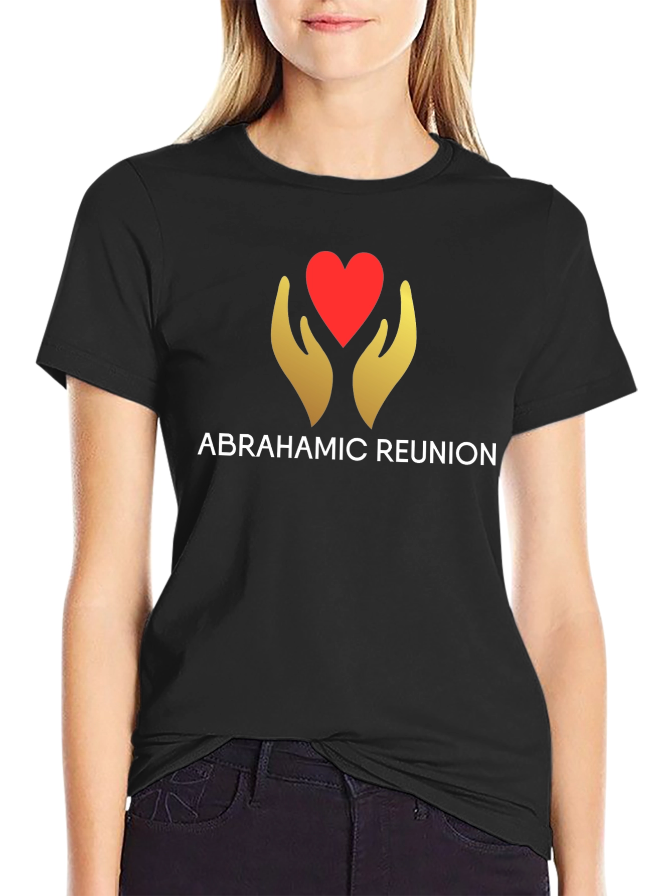 Black Abrahamic Reunion T-Shirt - Unity Design view 2