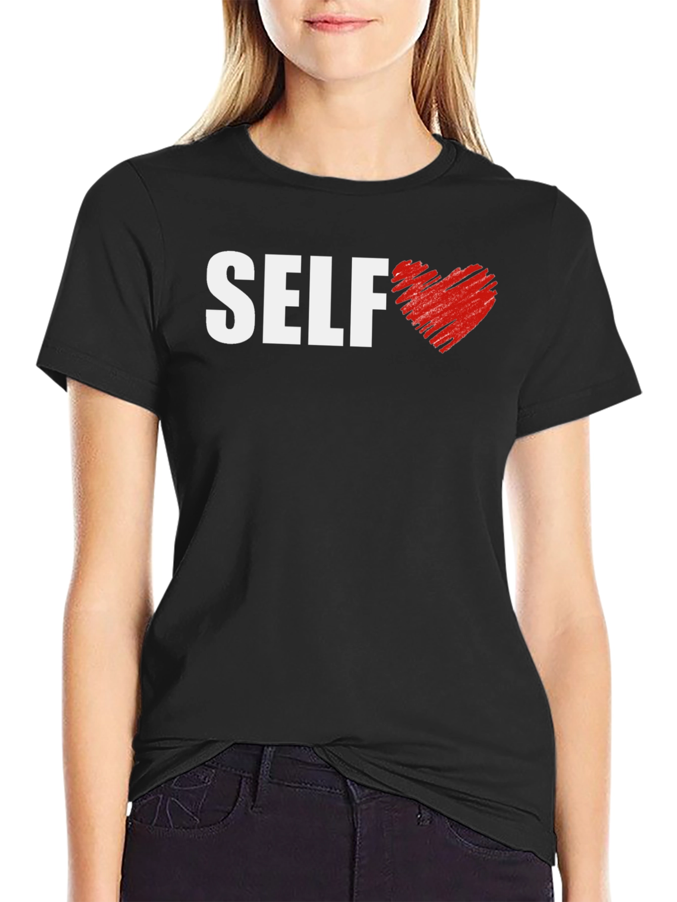 Black Self Love Graphic T-Shirt - Black view 2