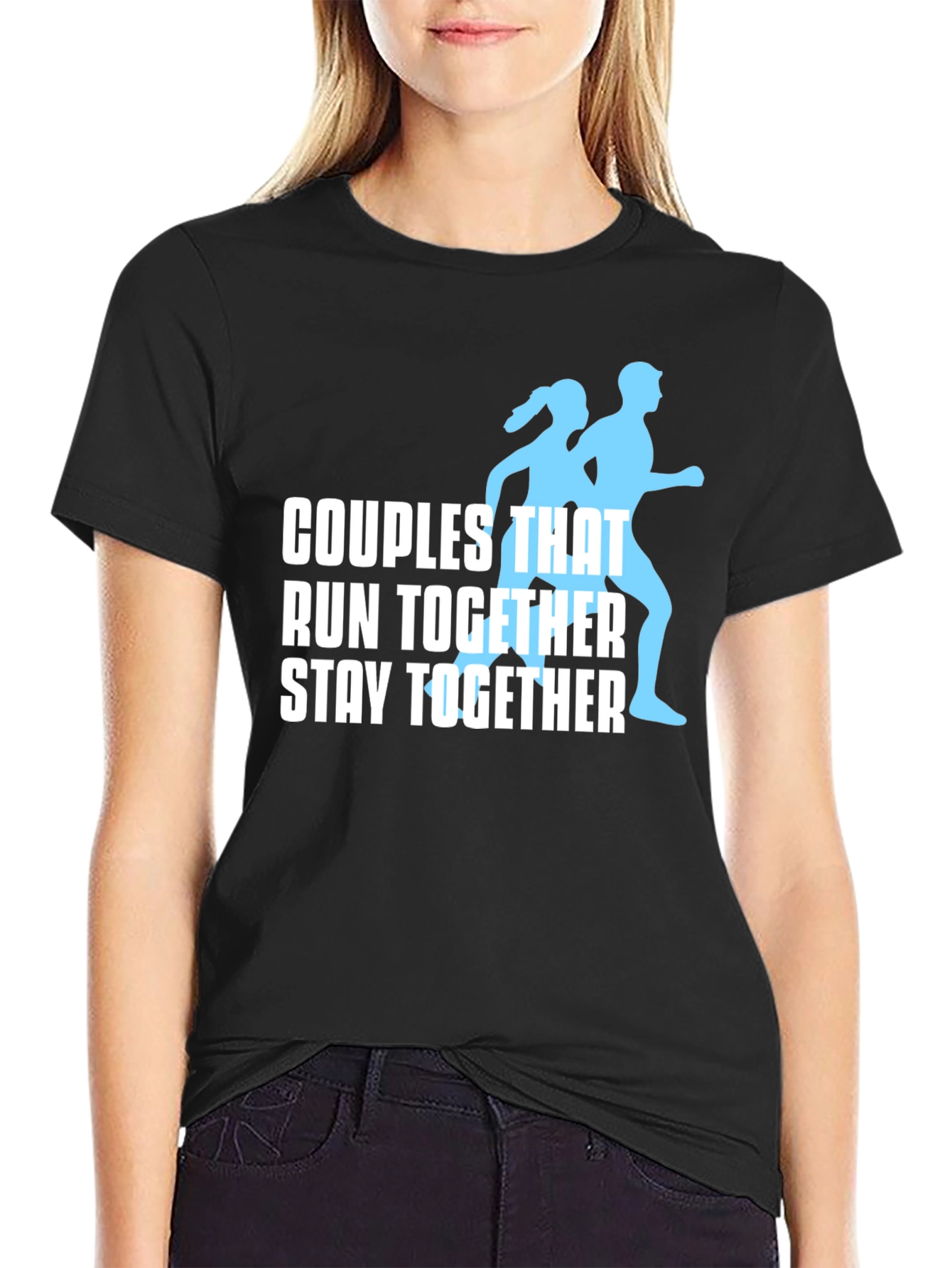 Black Couples That Run Together Stay Together T-Shirt view 2