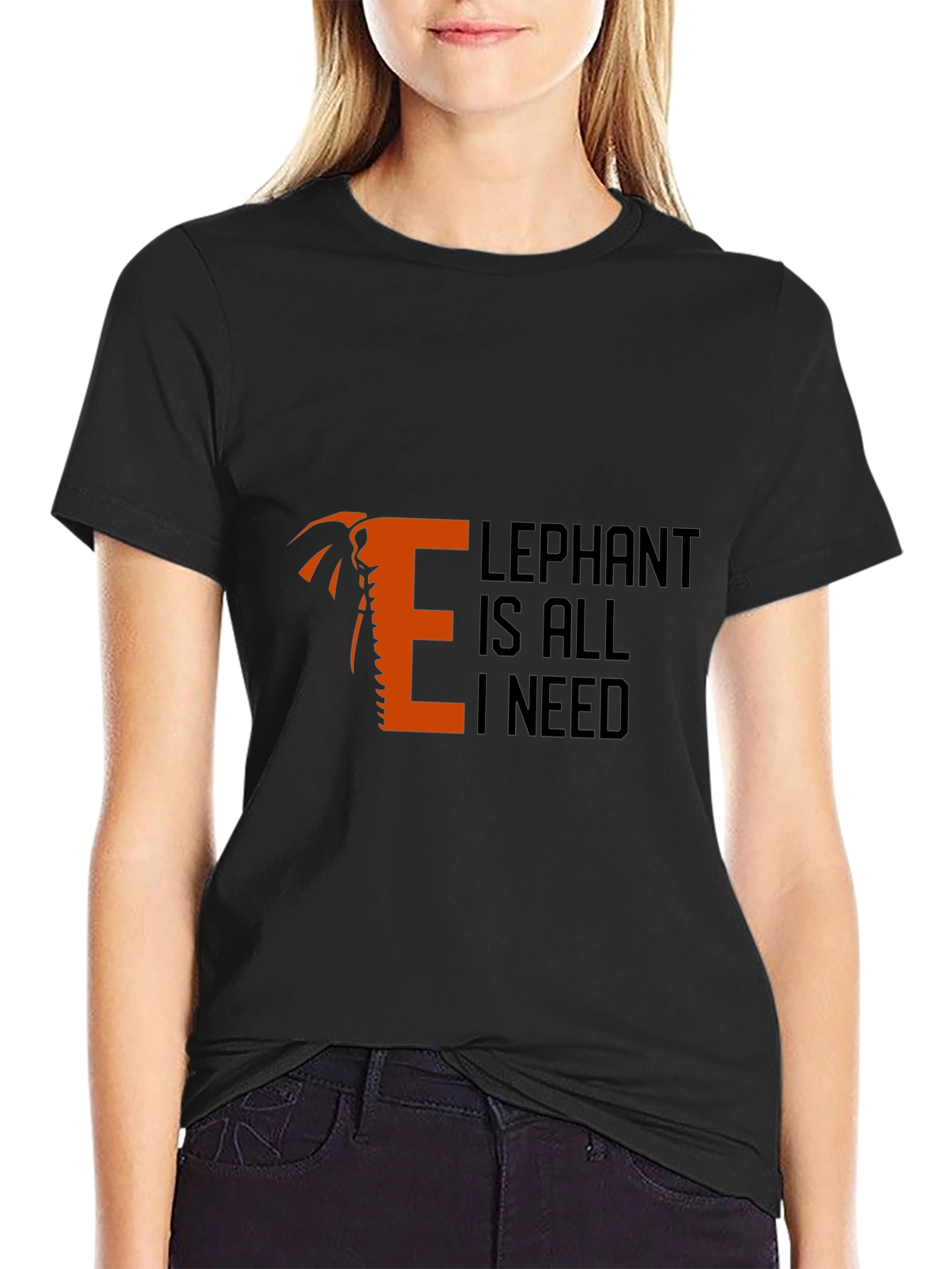 Black Elephant Is All I Need Graphic Tee view 2