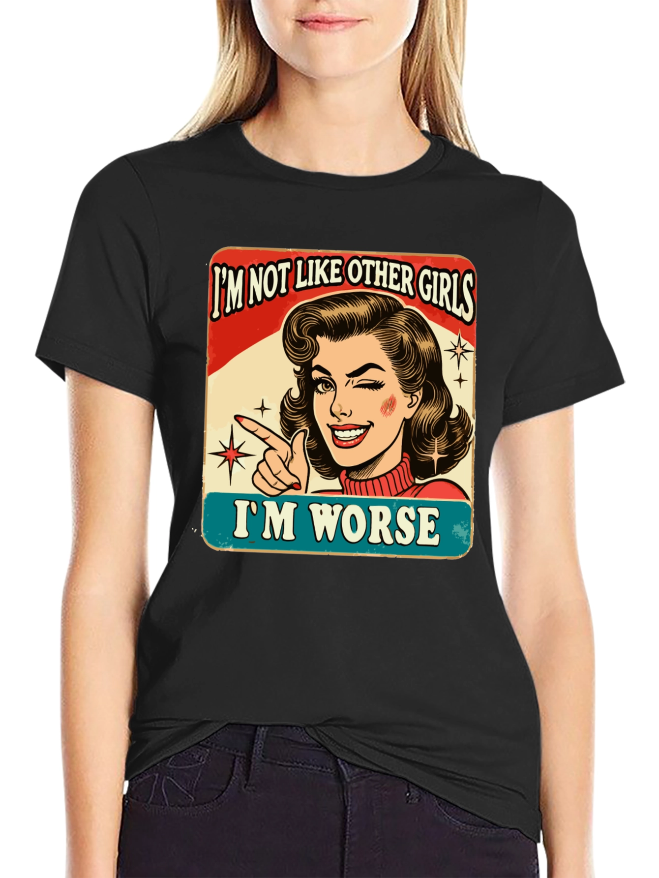 Black "I'm Not Like Other Girls" Graphic Tee view 2