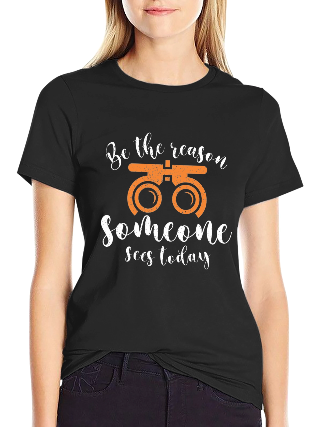 Black Optometrist T-Shirt - Be the Reason Someone Sees Today view 2