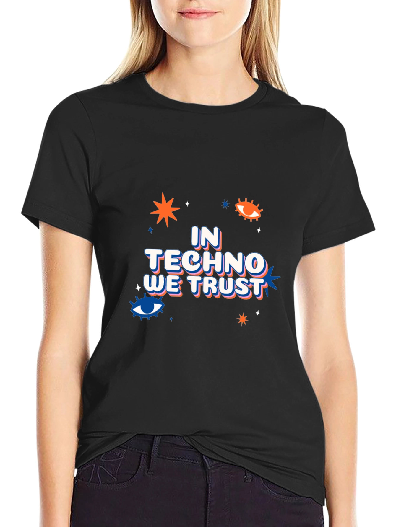 Black In Techno We Trust Graphic Tee view 2