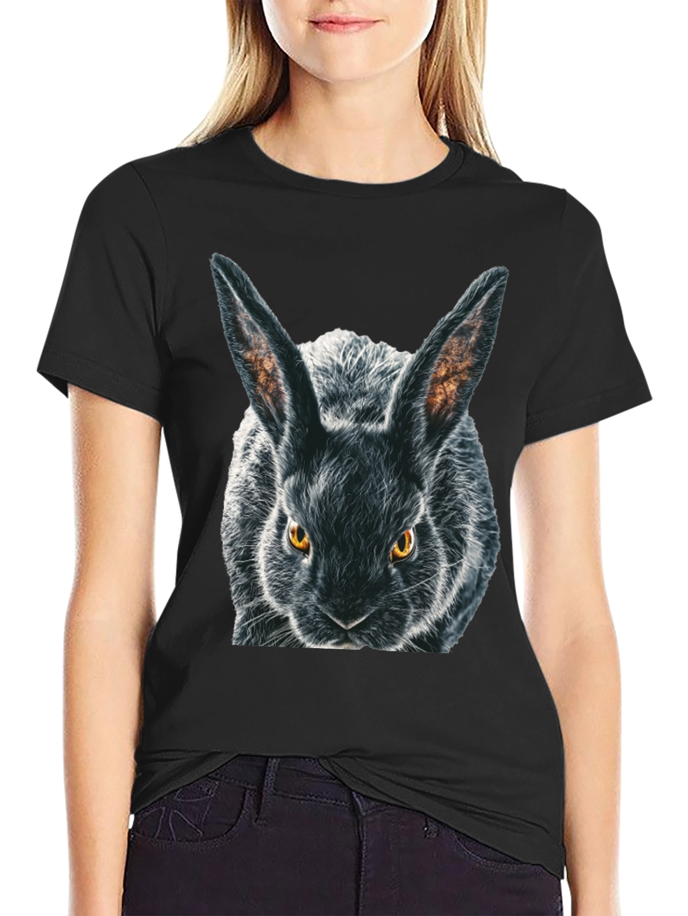 Black Black Rabbit Graphic T-Shirt - Men's Crew Neck view 2